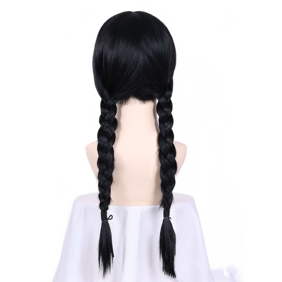 Wednesday Black Braided Wig With Bangs Long Braid Wig Cosplay Halloween Costume Wigs For Women Addams cosplay wig