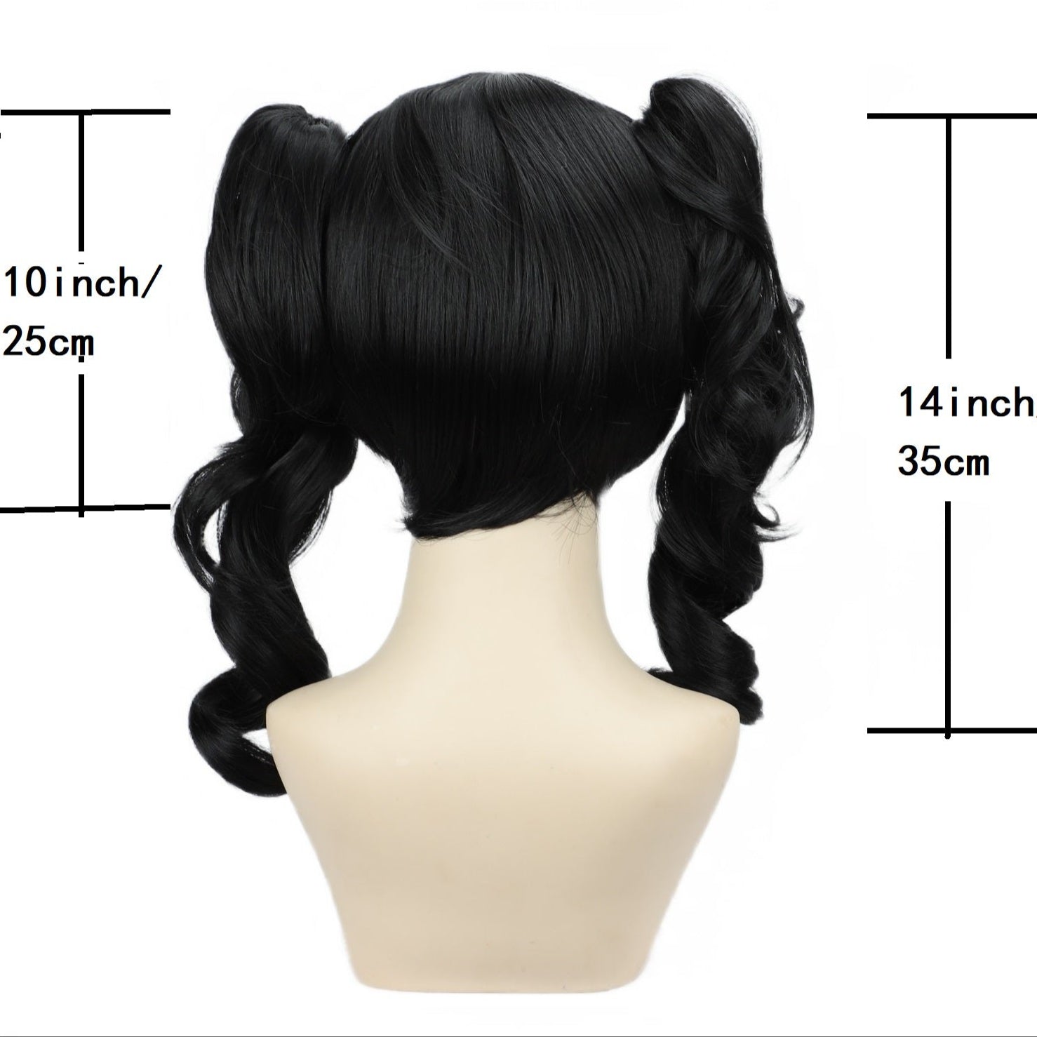 Chic Anime-Inspired Cosplay Wig for Women - Heat Resistant, Curly Ponytail with Bangs in Pink, Black, Blue, Blonde, Brown, Red | Perfect for Halloween & Costume Parties, Colorful, Double Clip, Daily Wear
