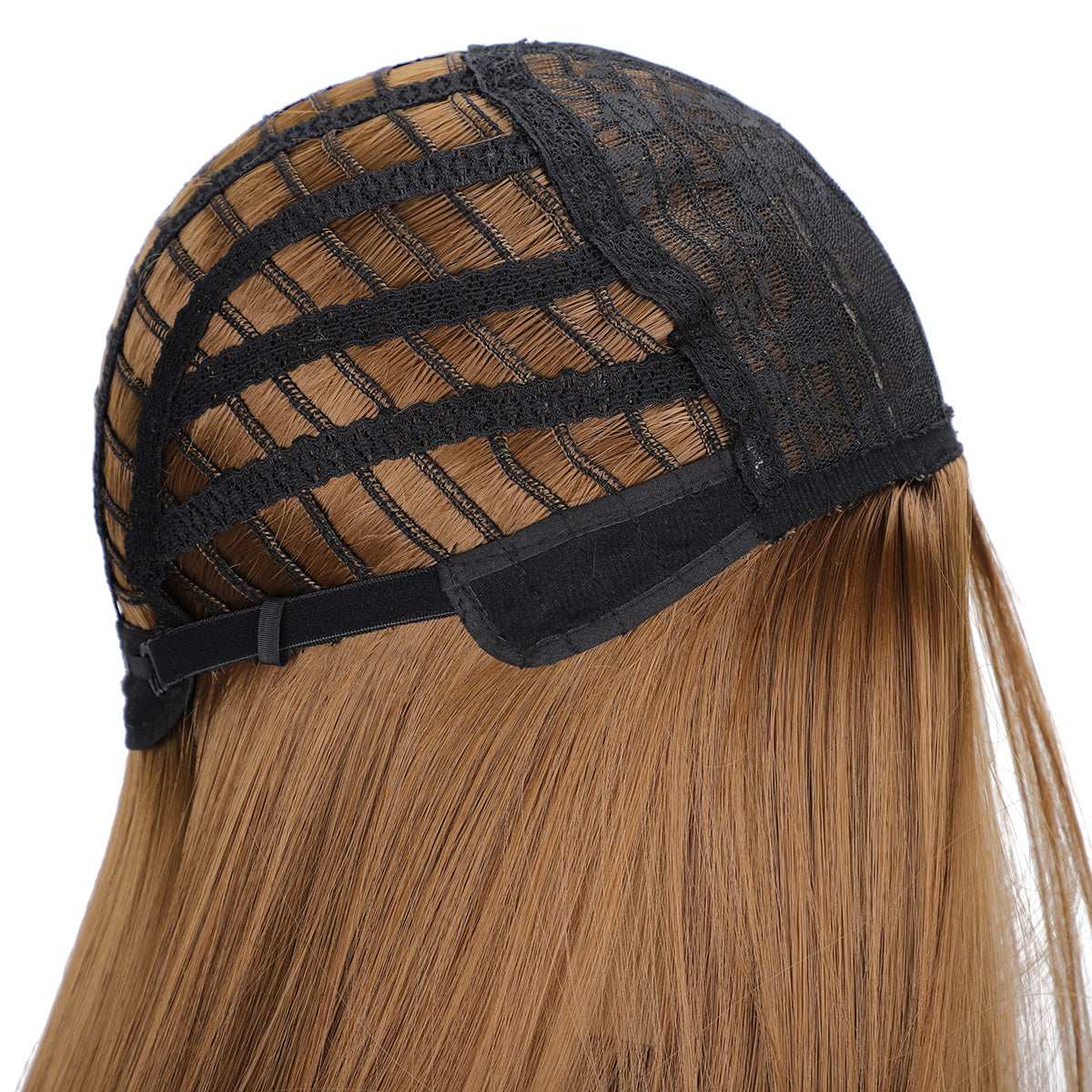 Women'S Hippie Style Wig - Only Wig, Long Straight Synthetic Orange Ginger Brown Cosplay Wig, Heat Resistant Rose Net, 100% Density - Perfect for 60s, 70s, 80s Women Rock Band Disco Cosplay, Halloween and Part