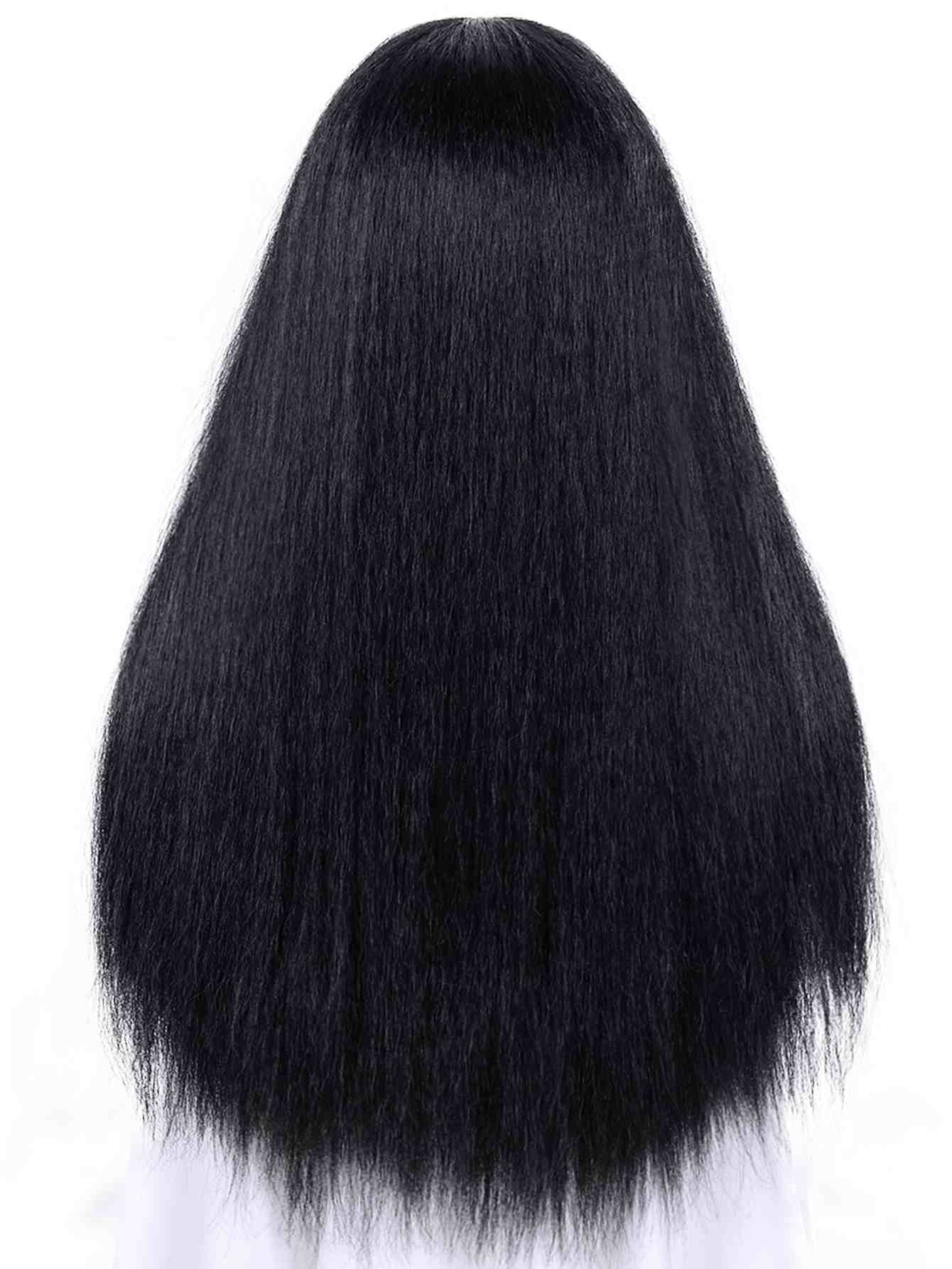 Long Yaki Straight Wig Synthetic Wig Beginners Friendly Heat Resistant 13*4*1 Lace Front Wig 200% Density
