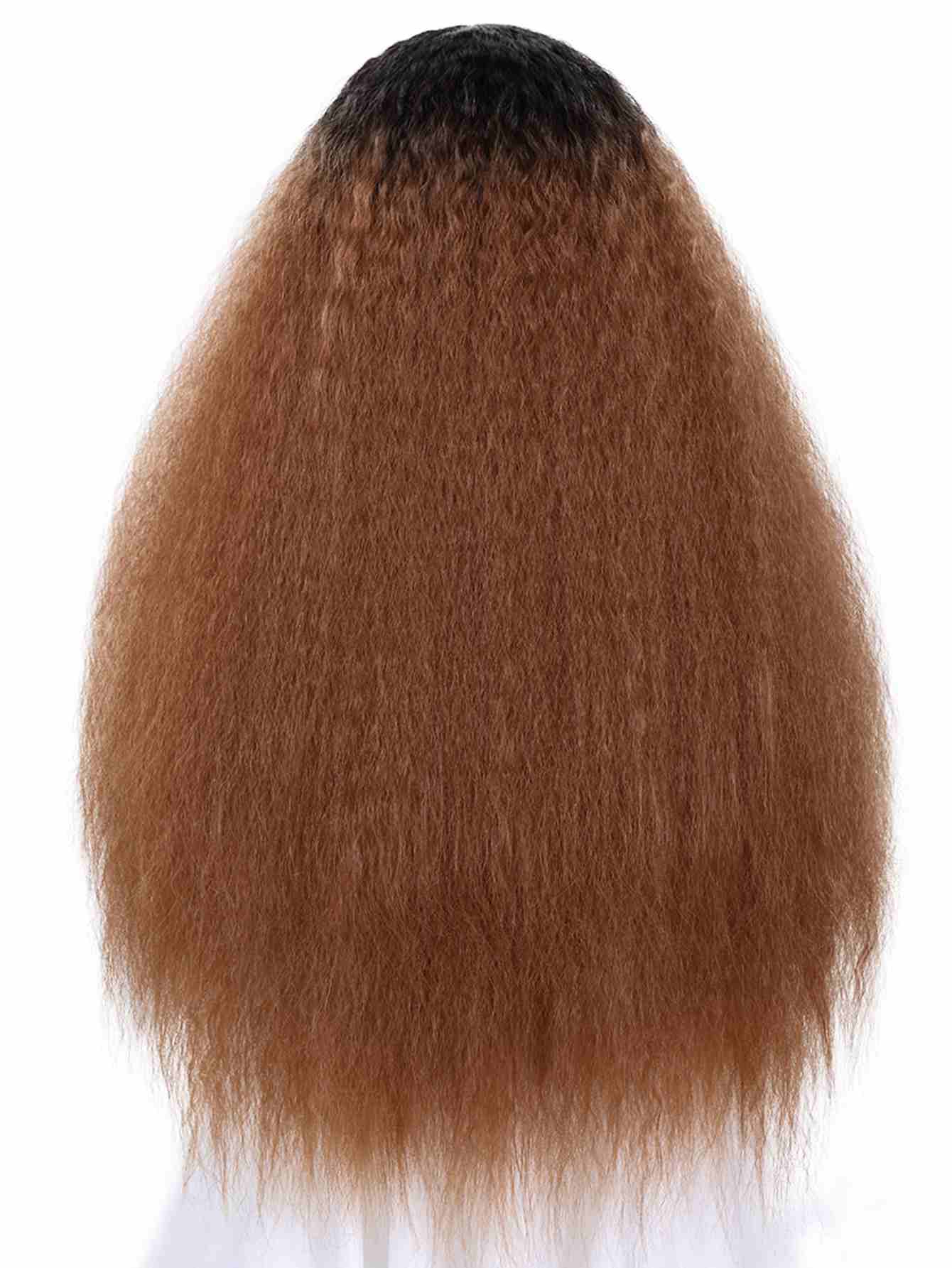 Long Yaki Straight Wig Synthetic Wig Beginners Friendly Heat Resistant 13*4*1 Lace Front Wig 200% Density