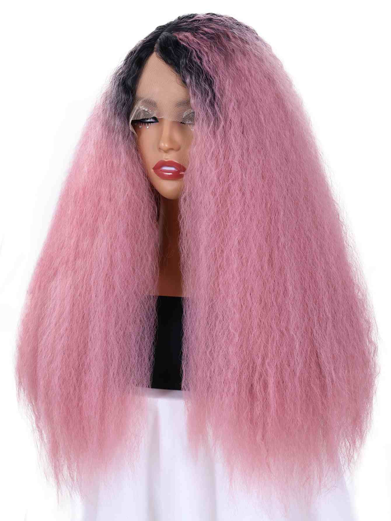 Long Yaki Straight Wig Synthetic Wig Beginners Friendly Heat Resistant 13*4*1 Lace Front Wig 200% Density