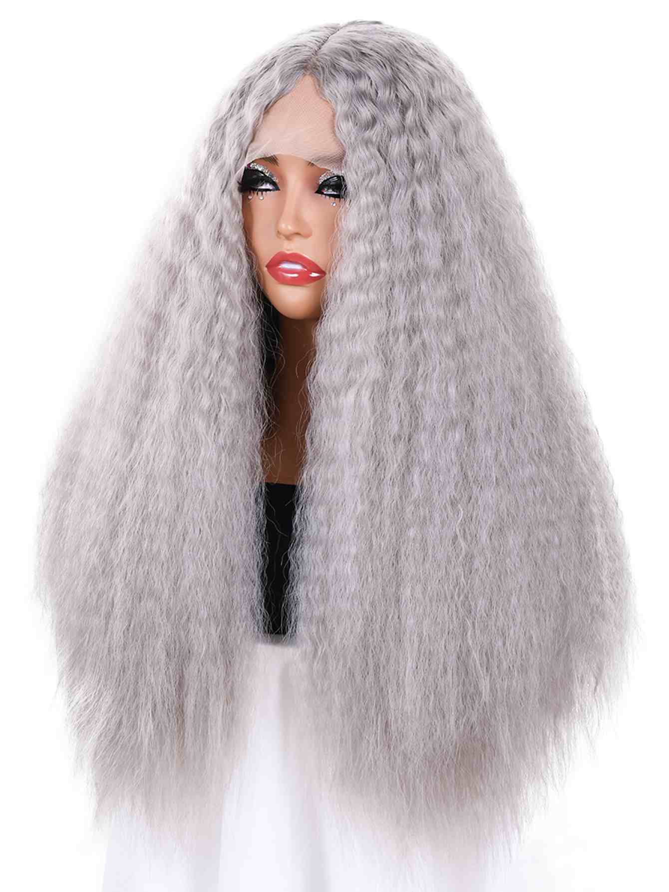 Long Yaki Straight Wig Synthetic Wig Beginners Friendly Heat Resistant 13*4*1 Lace Front Wig 200% Density