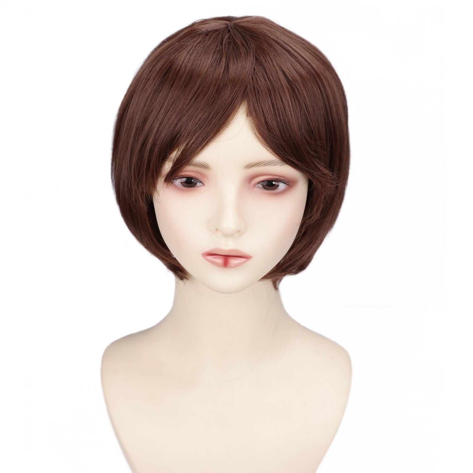 Chic Anime-Inspired Cosplay Wig for Women - Heat Resistant, Curly Ponytail with Bangs in Pink, Black, Blue, Blonde, Brown, Red | Perfect for Halloween & Costume Parties, Colorful, Double Clip, Daily Wear
