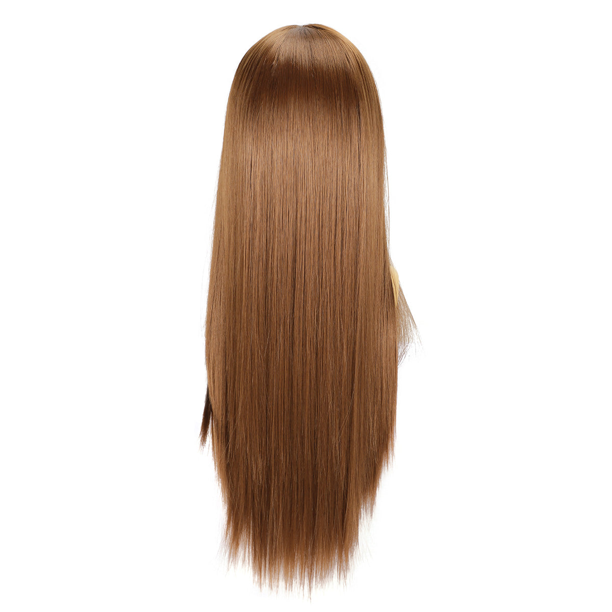 Women'S Hippie Style Wig - Only Wig, Long Straight Synthetic Orange Ginger Brown Cosplay Wig, Heat Resistant Rose Net, 100% Density - Perfect for 60s, 70s, 80s Women Rock Band Disco Cosplay, Halloween and Part
