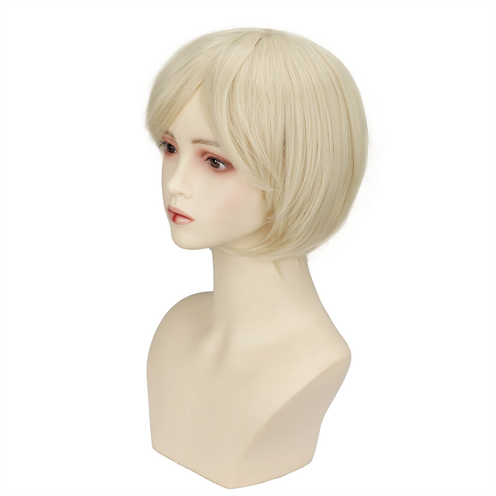 Chic Anime-Inspired Cosplay Wig for Women - Heat Resistant, Curly Ponytail with Bangs in Pink, Black, Blue, Blonde, Brown, Red | Perfect for Halloween & Costume Parties, Colorful, Double Clip, Daily Wear