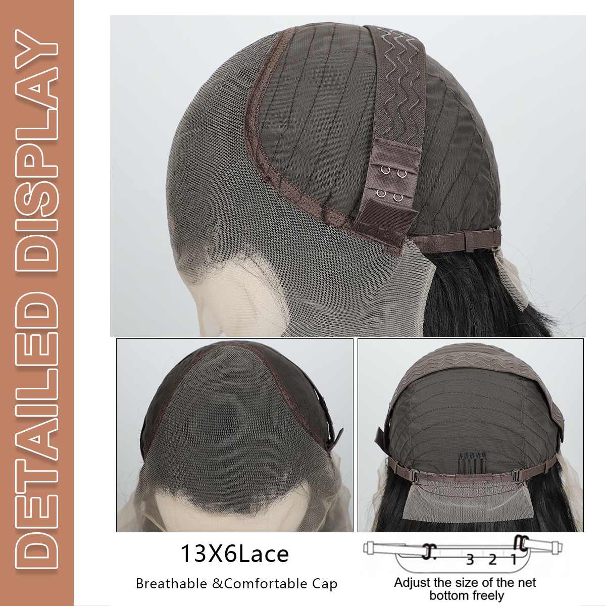 13*6 Fluffy, heat - resistant synthetic realistic hair HD Lace Front Super Long body wave strands multiple colors to choose from