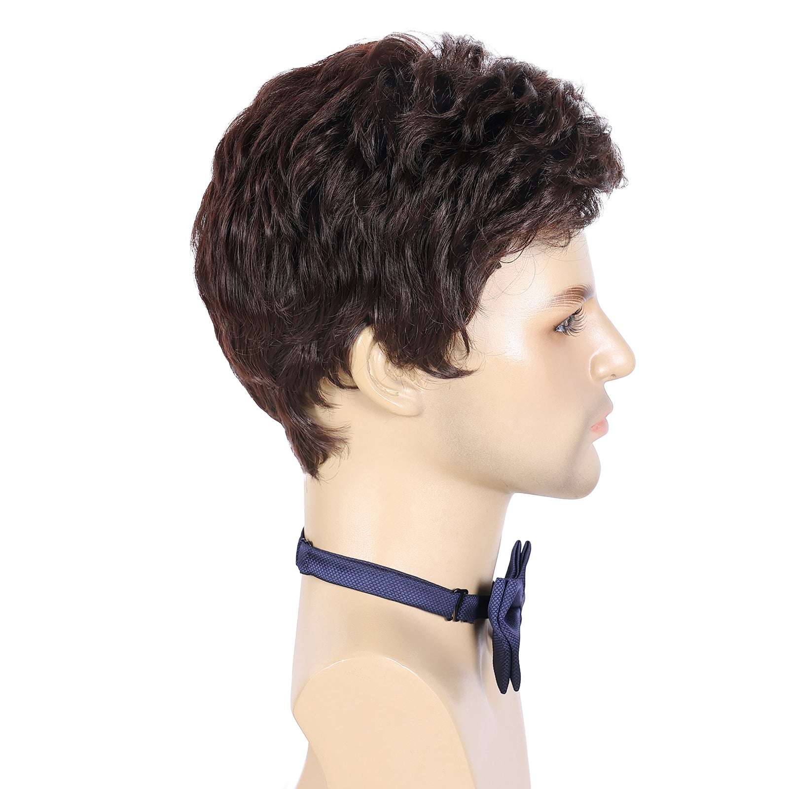 Middle-Aged Men's Wig – Heat-Resistant Material, Natural Gray Coverage