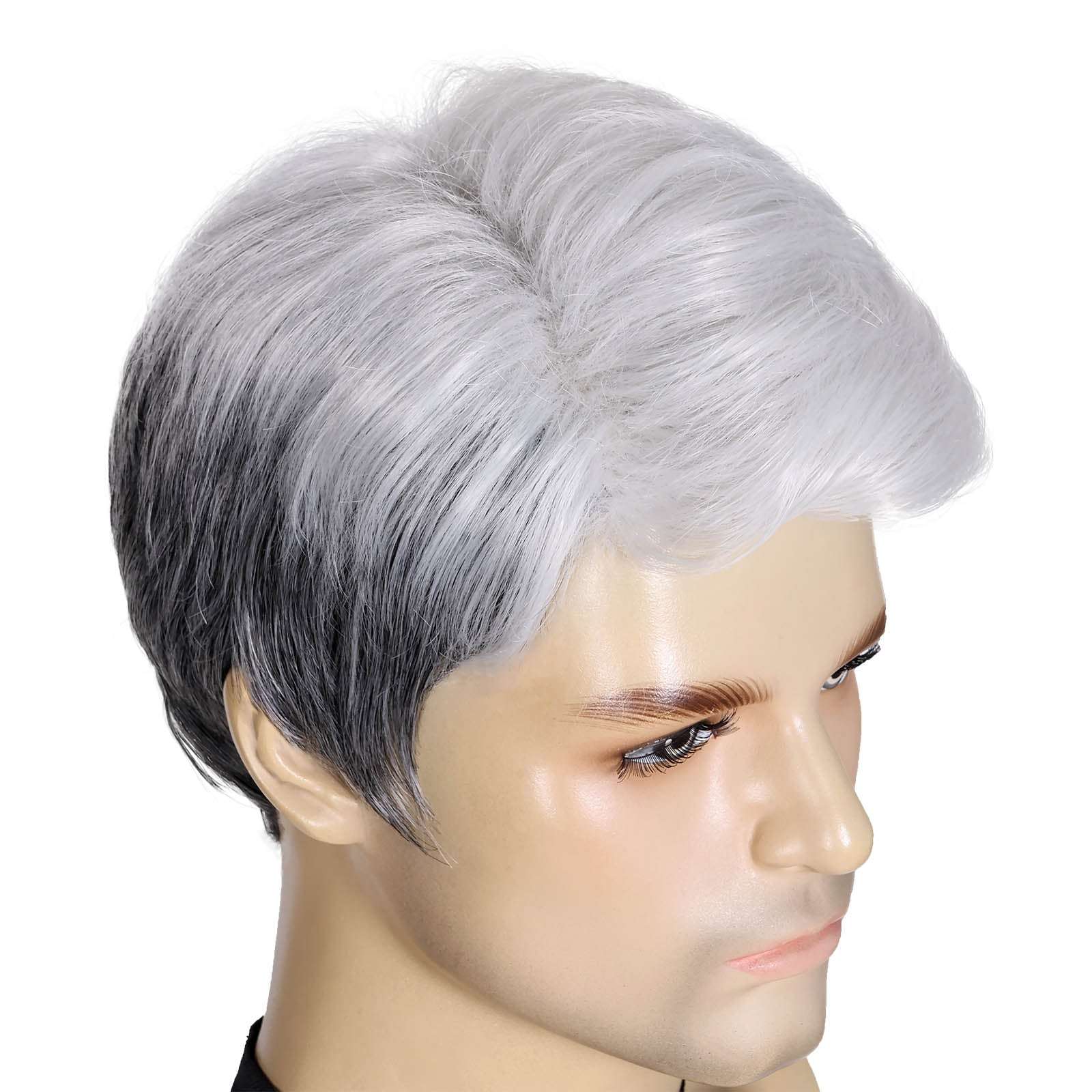 Everyday Wear Men's Wig – Heat-Resistant Synthetic Fiber, Easy Styling