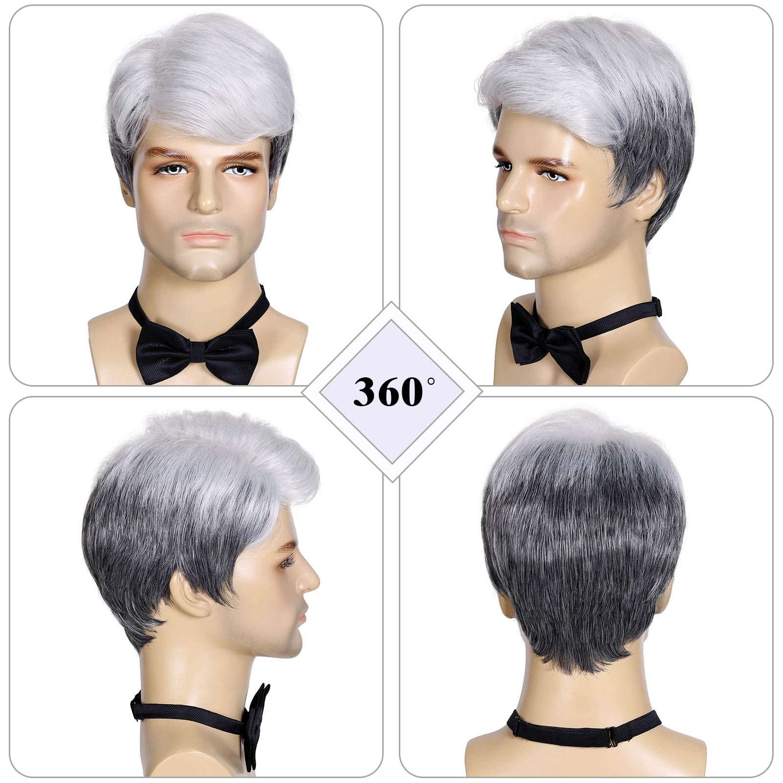 Everyday Wear Men's Wig – Heat-Resistant Synthetic Fiber, Easy Styling