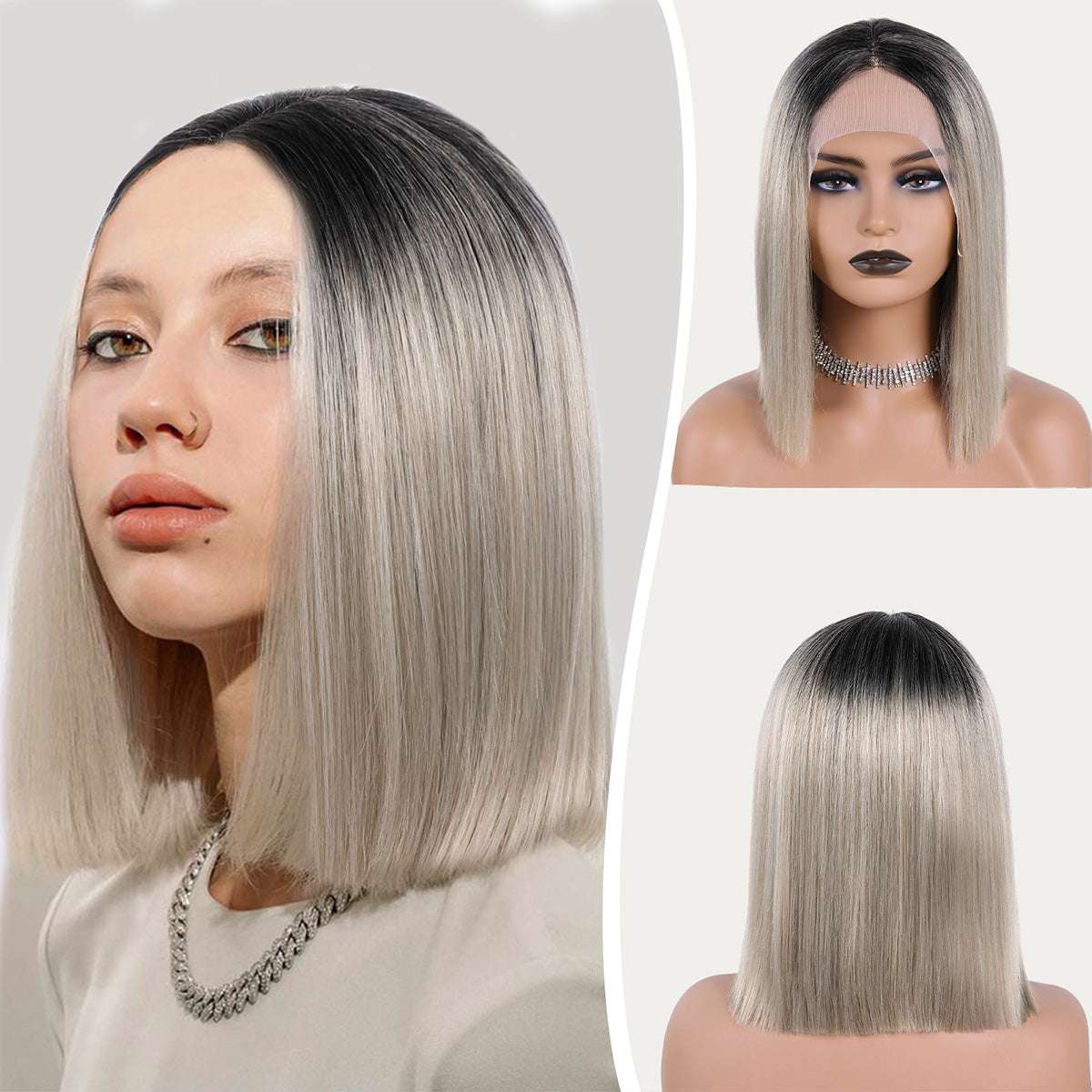 Realistic Bob Wig – Fluffy, Heat-Resistant Fibers with Multi-Color Options