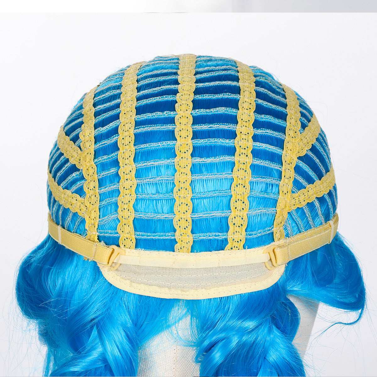 OYSRONG Anime 53.15'' Jinx Cosplay Costume Wig Long Blue Color Heat Resistant Wig
