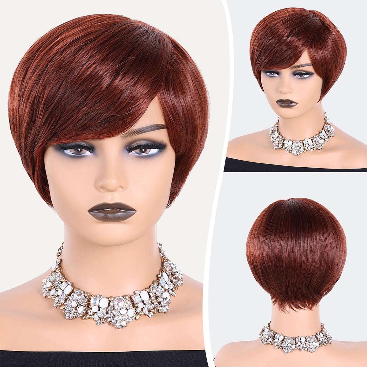 Chic Fluffy Bob Wig – Synthetic Realistic Hair, Colorful Choices