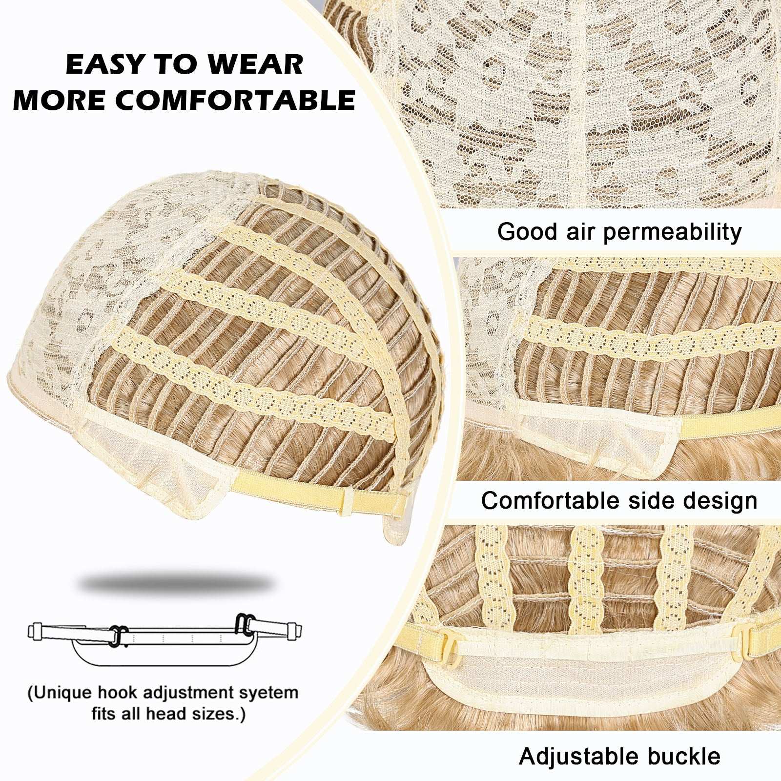 Realistic Men's Wig – Heat-Resistant Synthetic Fiber, Dyeable & Styleable