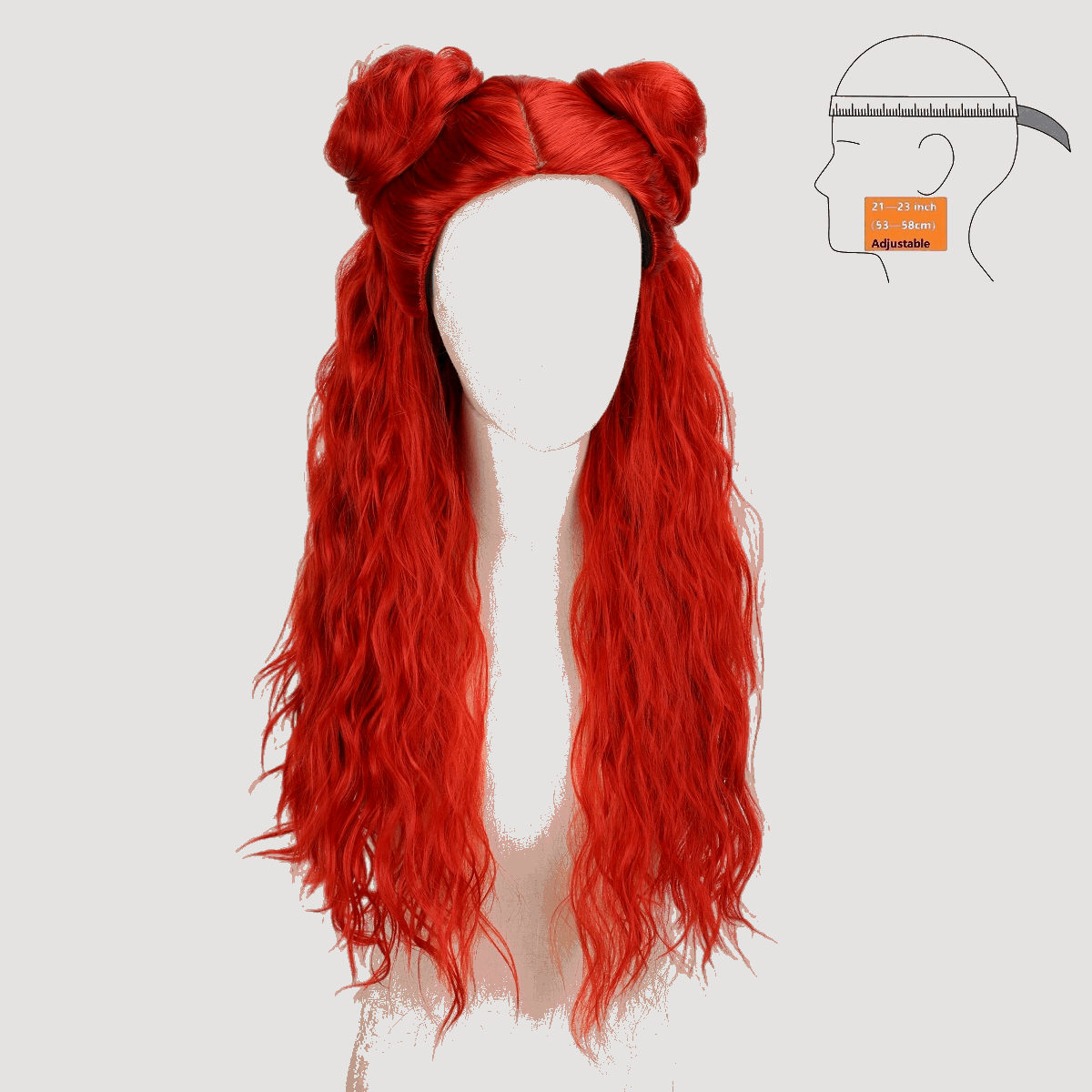 Cosplay wig of Red, the female lead in the movie Disney Descendants 4: The Rise of Red