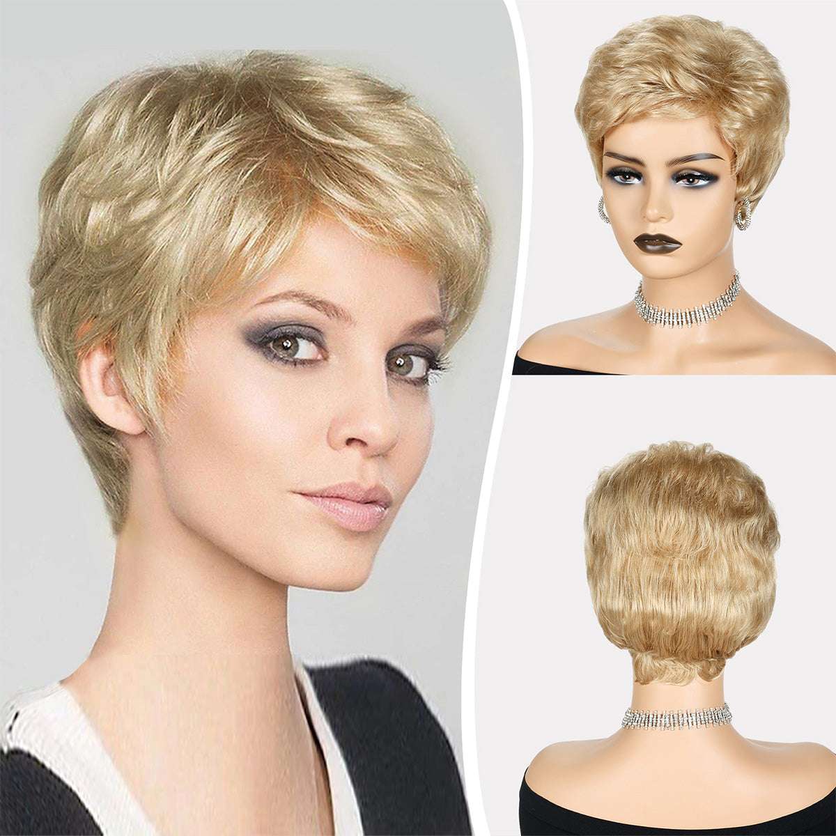 Natural-Looking Short Bob Wig – Heat-Resistant & Fluffy Finish