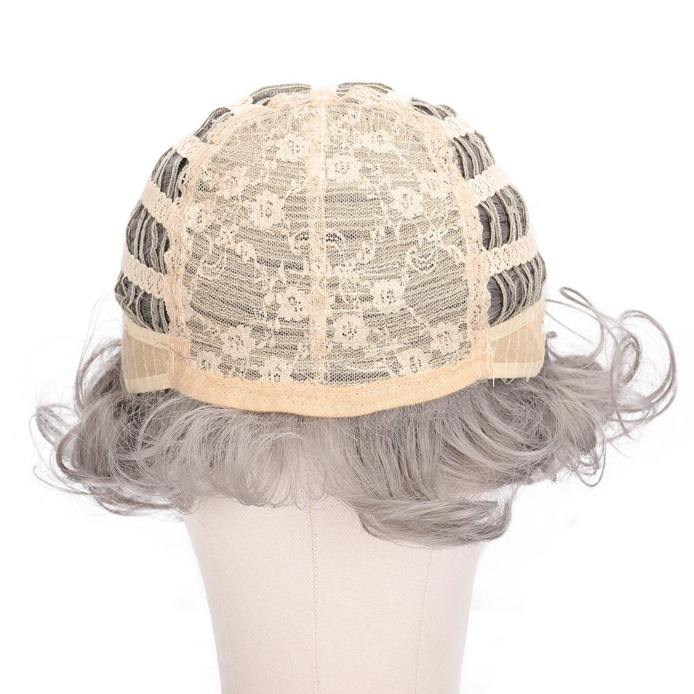 Short curly wig side bangs curly wave hair synthetic wig