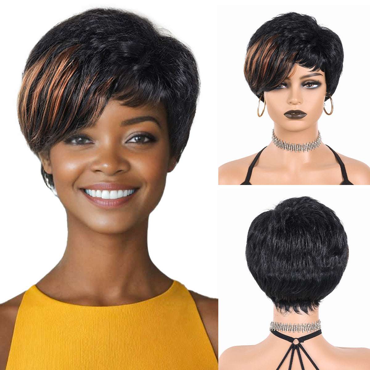 Kawaii Fluffy Bob Wig – Multicolor Heat-Proof Synthetic Fibers