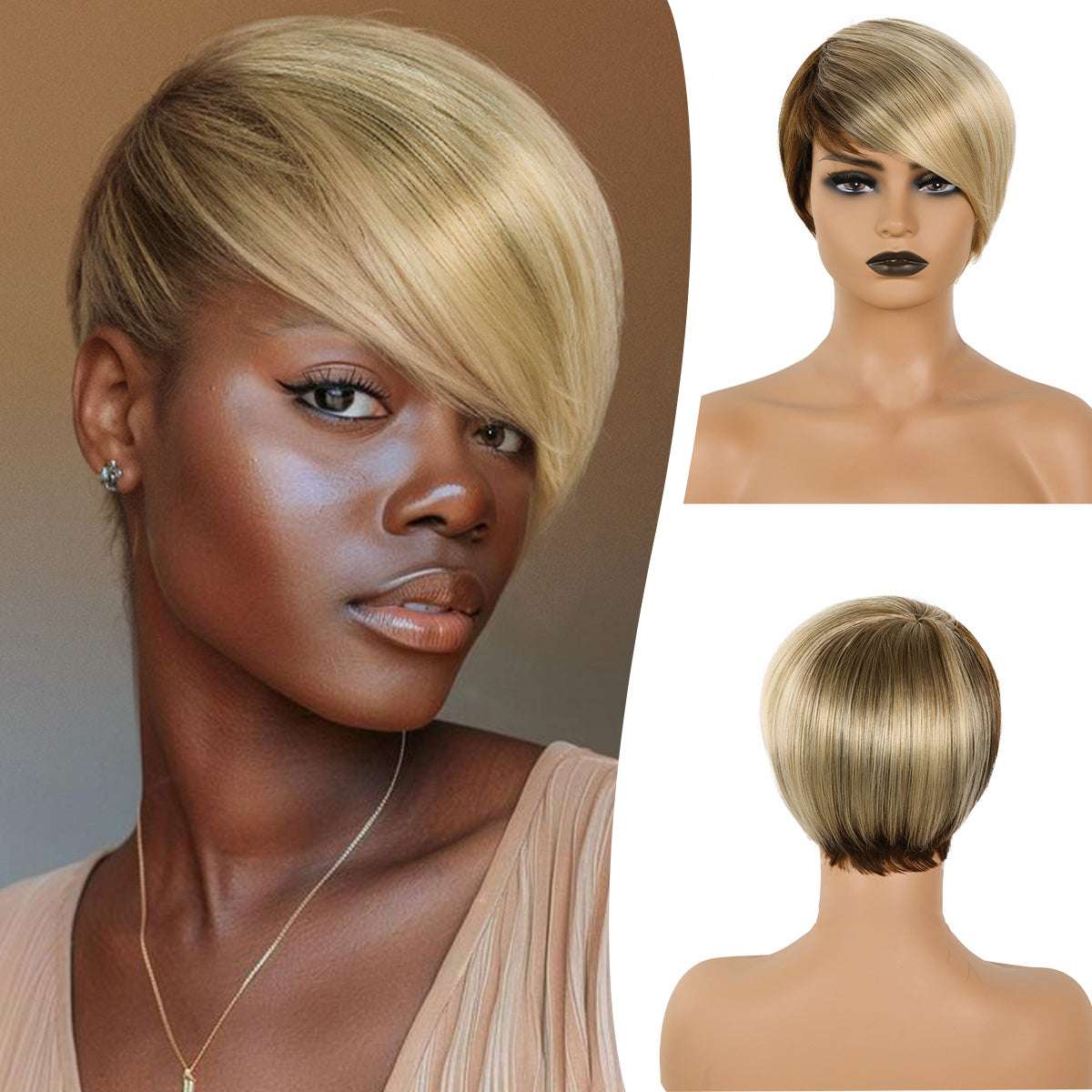 Everyday Fluffy Bob –Realistic Synthetic Hair Lightweight & Breathable for All-Day Wear