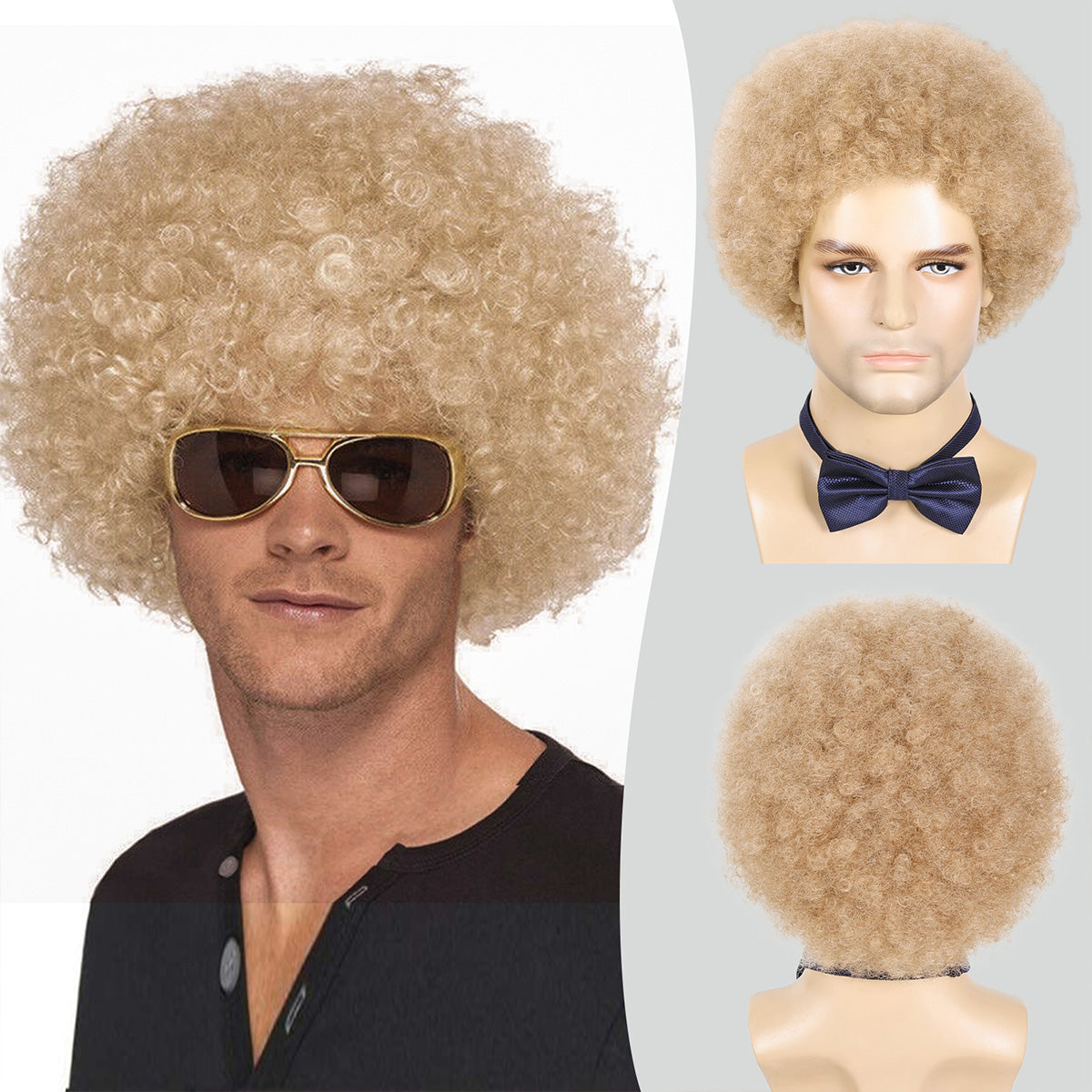 African men's curly hair Breathable Heat-Resistant Synthetic Wigs – Factory Wholesale, Assorted Colors