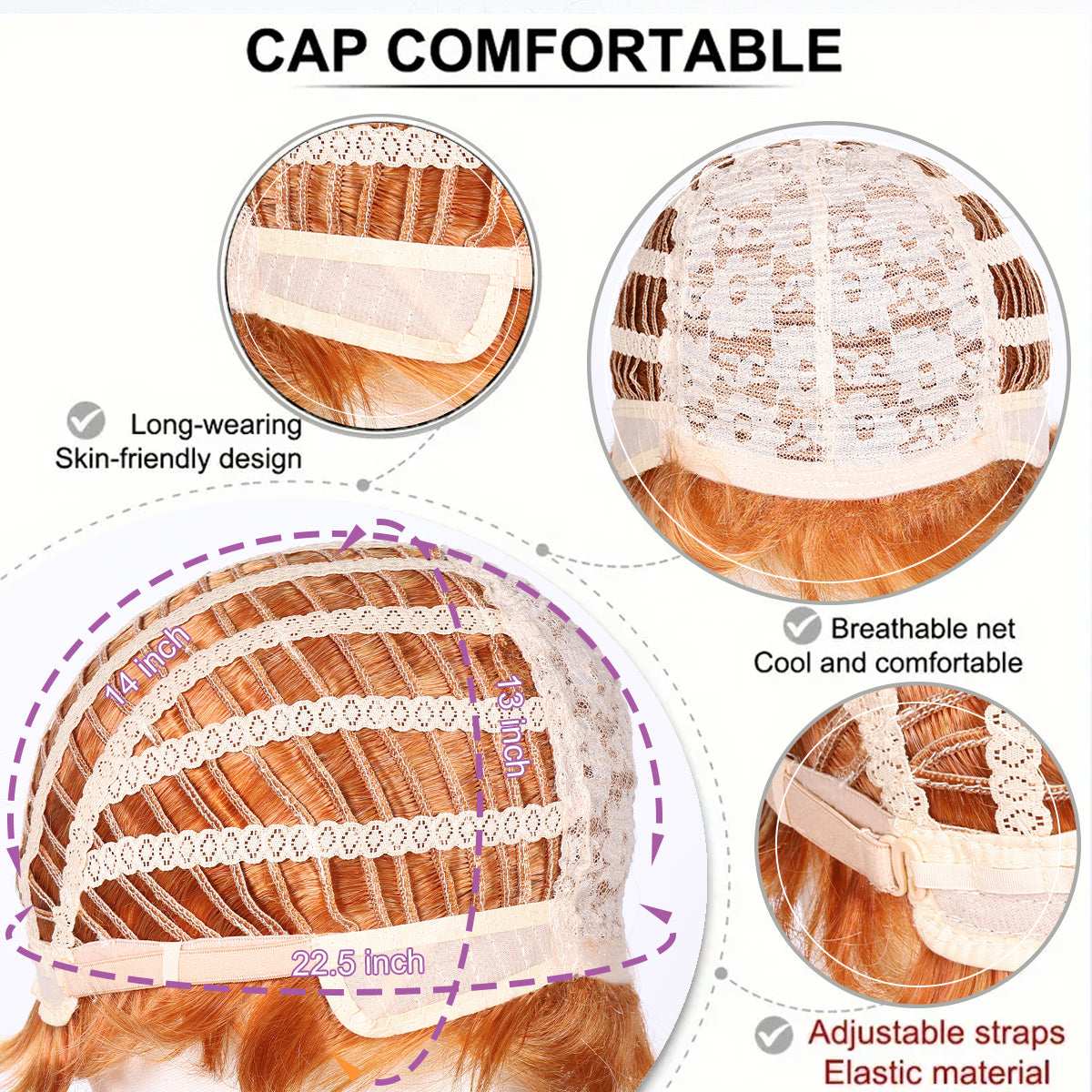 Fluffy Bob Wig – Heat-Resistant Synthetic Hair in Vibrant Colors