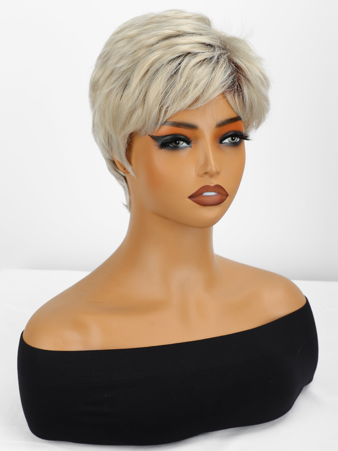 Youthful girl multi - colored wig - Fluffy, heat - resistant synthetic realistic hair strands, with multiple colors to choose from