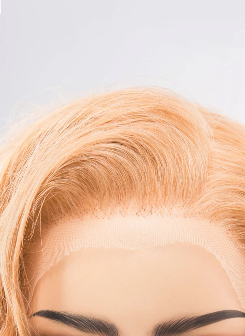 Strawberry Blonde 13" X 6" Large Lace Wavy Cosplay Wig Drag Queen Wig IDINA