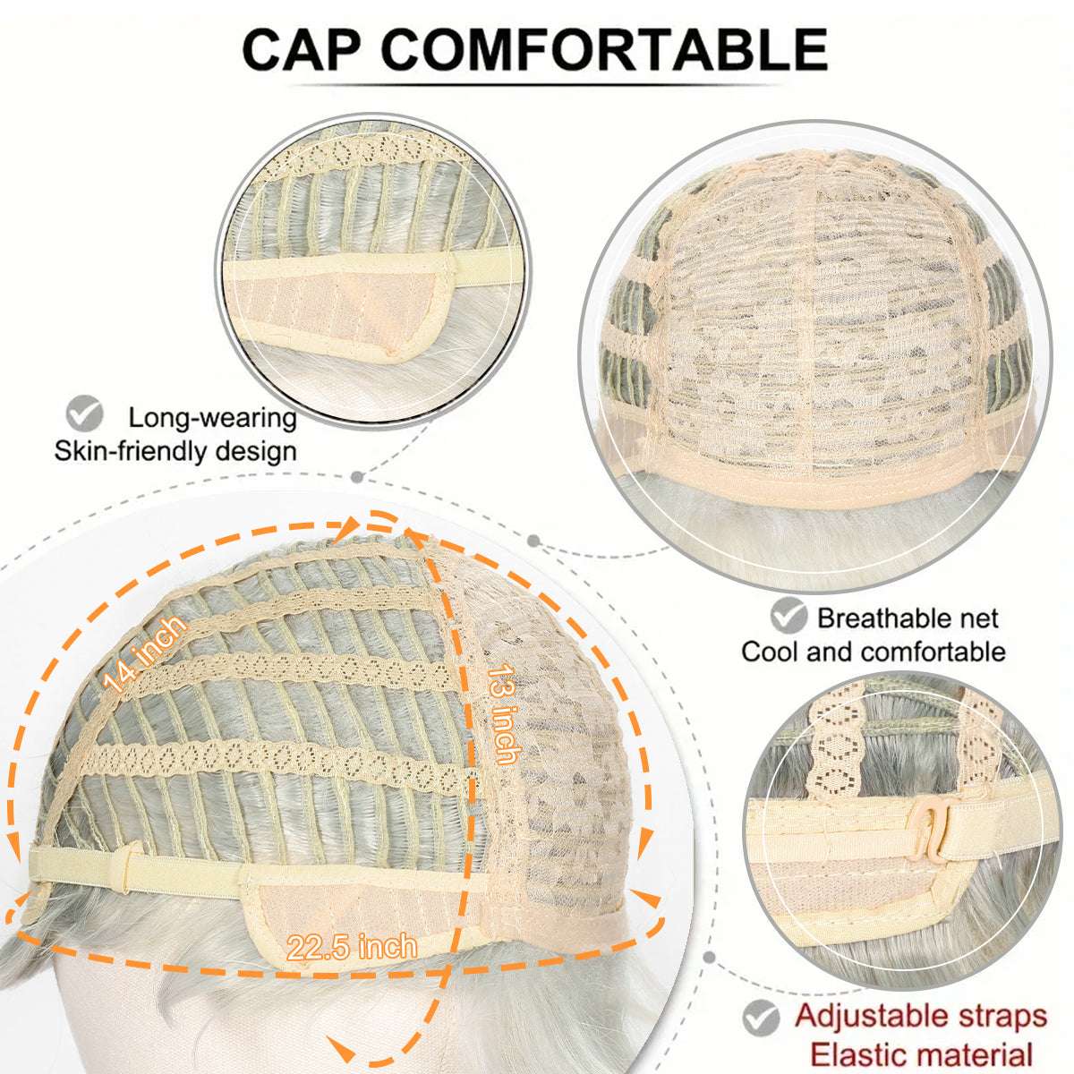 Colorful Fluffy Wig Bob - Durable Heat-Safe Synthetic Hair for Party & Events