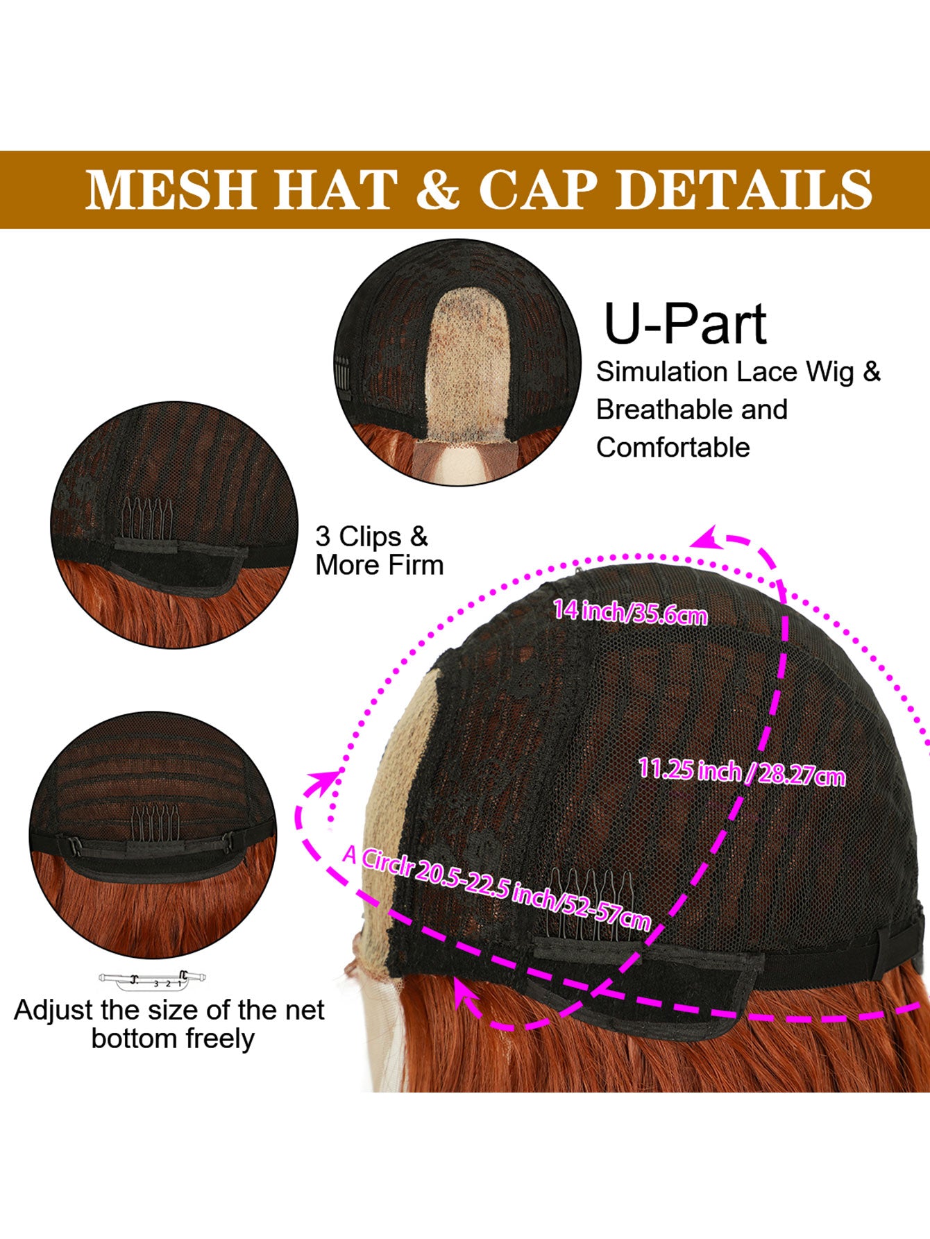 Breathable Comfort U-Shape Wig | Simulation Lace Front, Heat-Safe Synthetic Hair