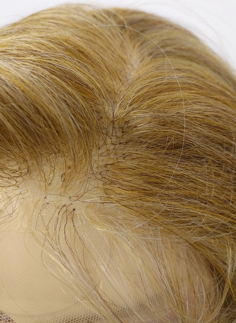 Ear-to-Ear HD Deep Lace Front Long Butterscotch Light Blonde and Brown Wavy Free Part Heat Resistant 35 Inch Wig [Belle-2216]