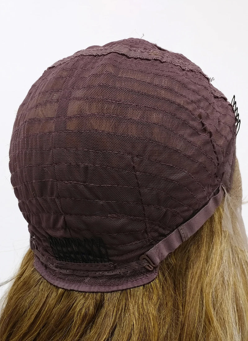 Ear-to-Ear HD Deep Lace Front Long Butterscotch Light Blonde and Brown Wavy Free Part Heat Resistant 35 Inch Wig [Belle-2216]