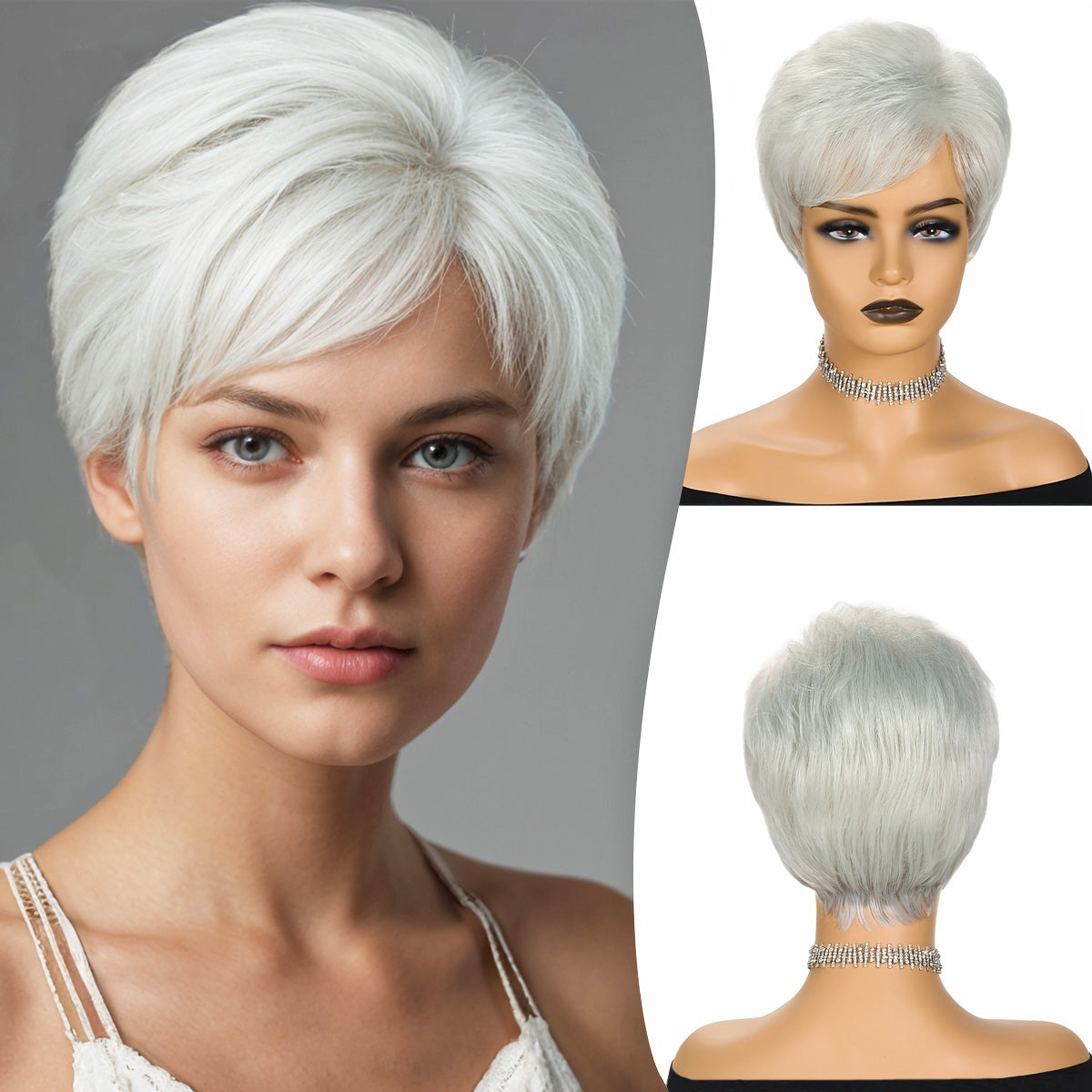 Colorful Fluffy Wig Bob - Durable Heat-Safe Synthetic Hair for Party & Events