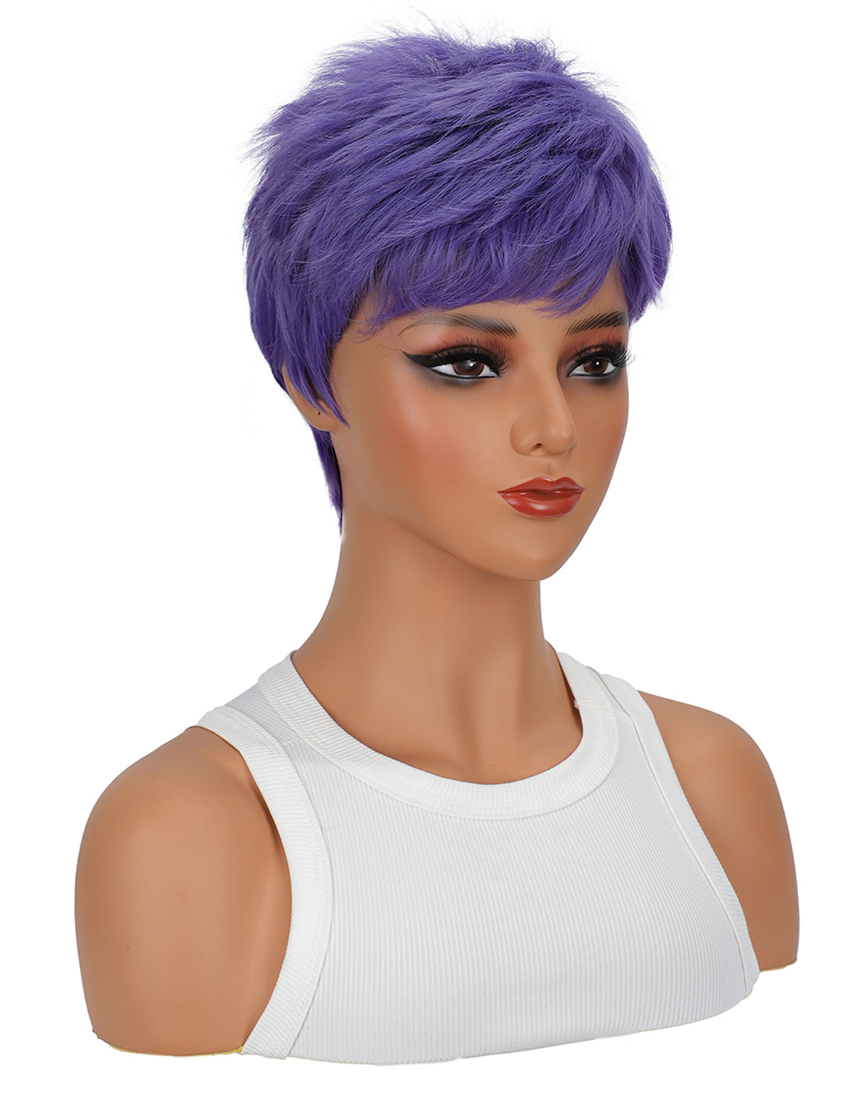 Youthful girl multi - colored wig - Fluffy, heat - resistant synthetic realistic hair strands, with multiple colors to choose from