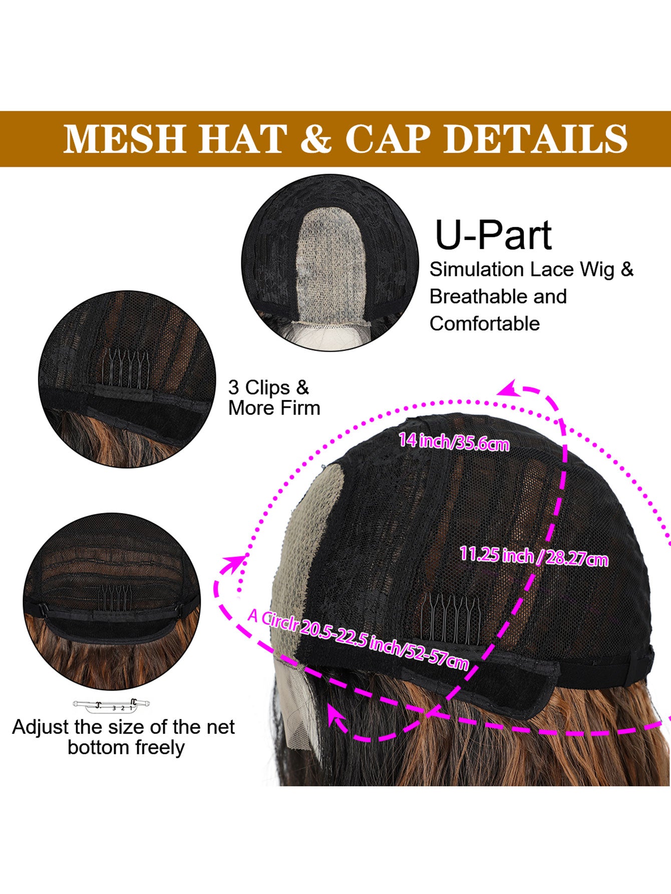 Breathable Comfort U-Shape Wig | Simulation Lace Front, Heat-Safe Synthetic Hair