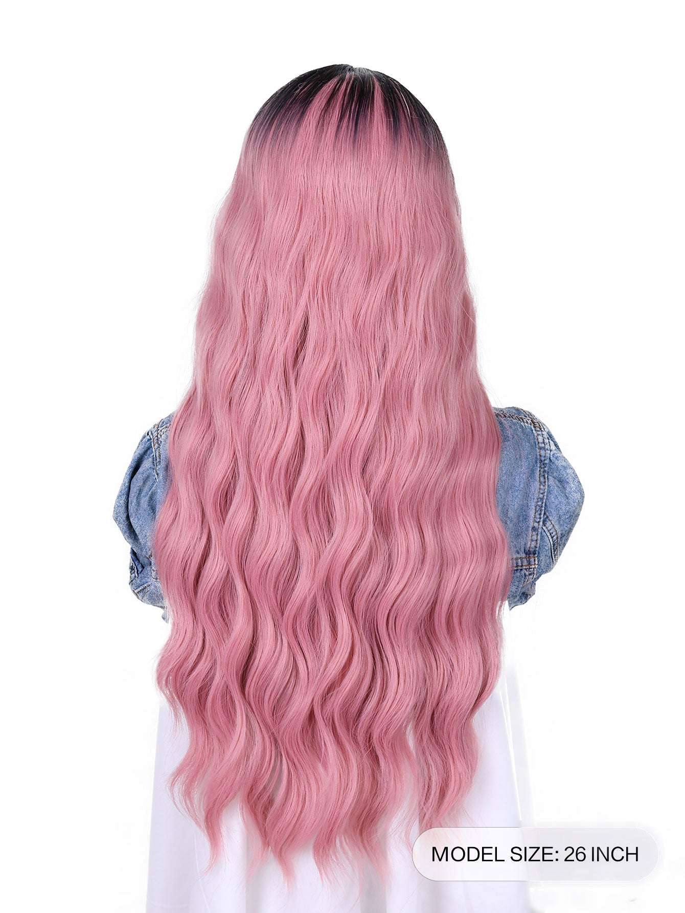Women Long Wavy Synthetic Wig Heat Resistant Fiber Hair Wigs Daily Cosplay Party