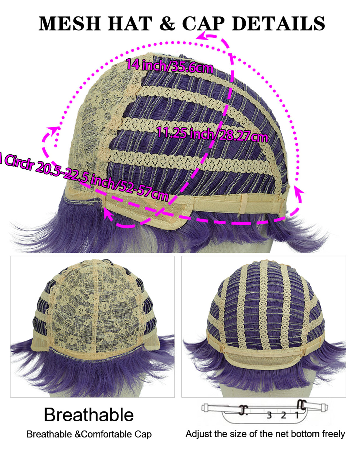 Youthful girl multi - colored wig - Fluffy, heat - resistant synthetic realistic hair strands, with multiple colors to choose from
