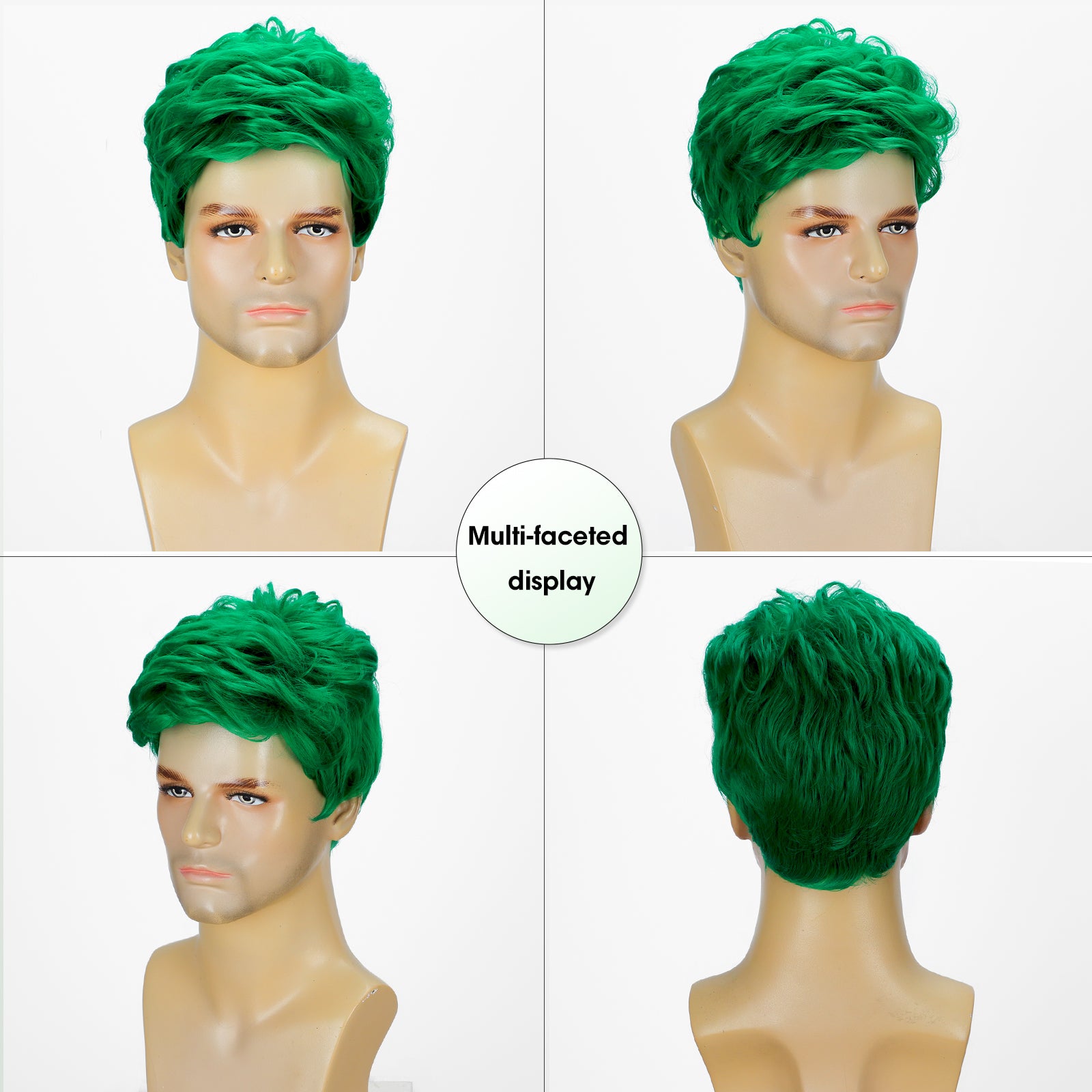 Lightweight & Breathable Men's Wig – Heat-Resistant Synthetic Material