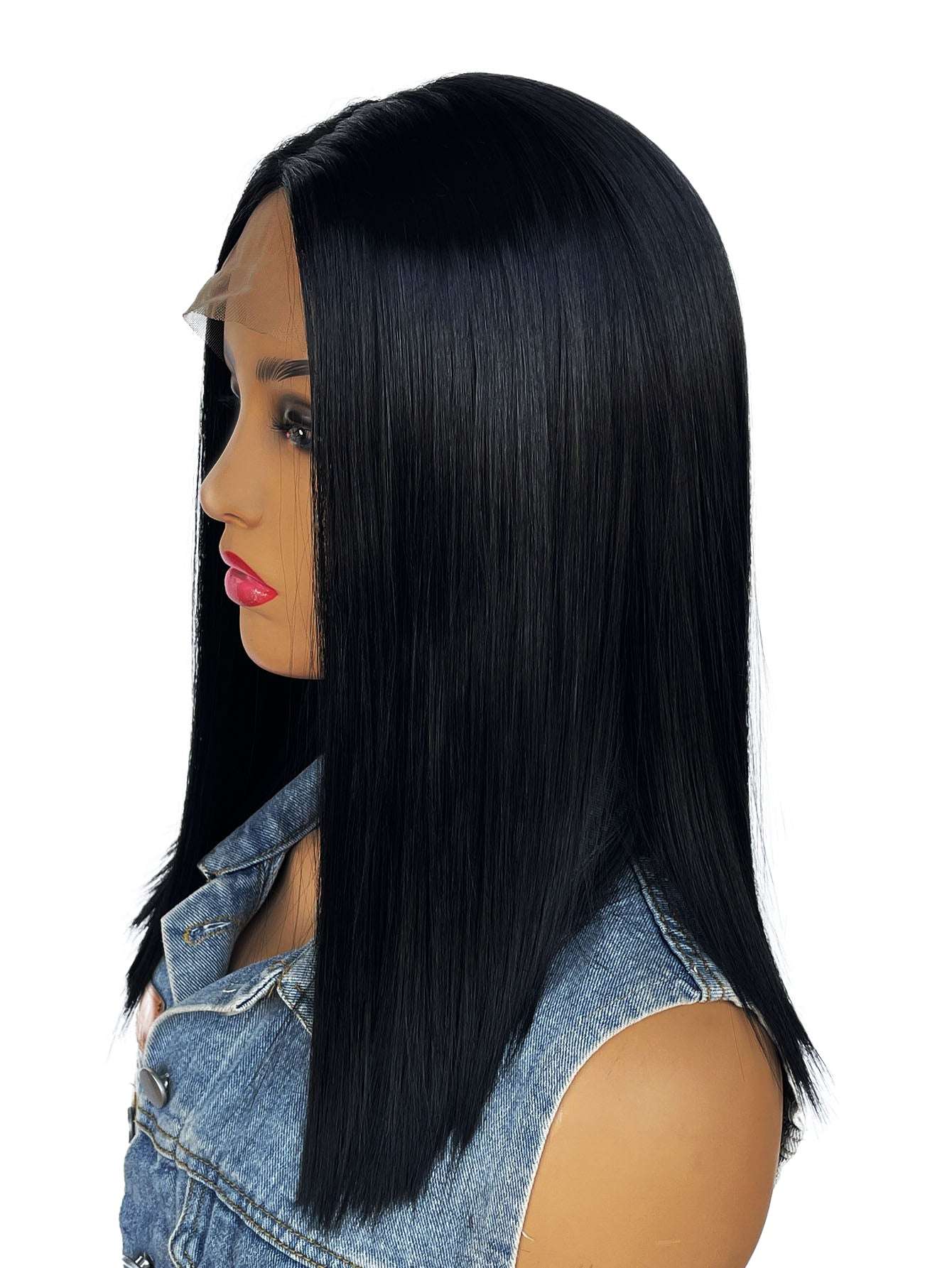 Factory direct sales. 12inch fashionable bob straight hair wigs made of heat - resistant fiber. Multiple colors available