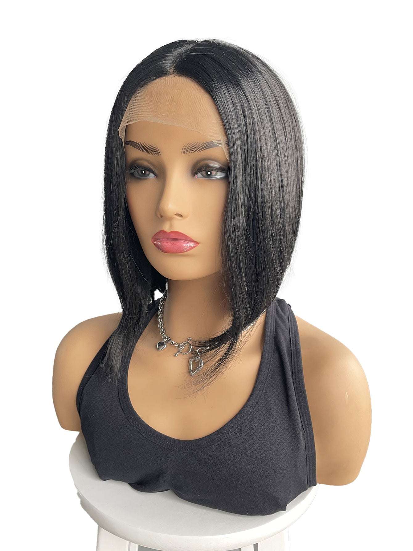Resistant Short Bob Synthetic Lace Front Wig 10" - Fashionable & Versatile for All Occasions