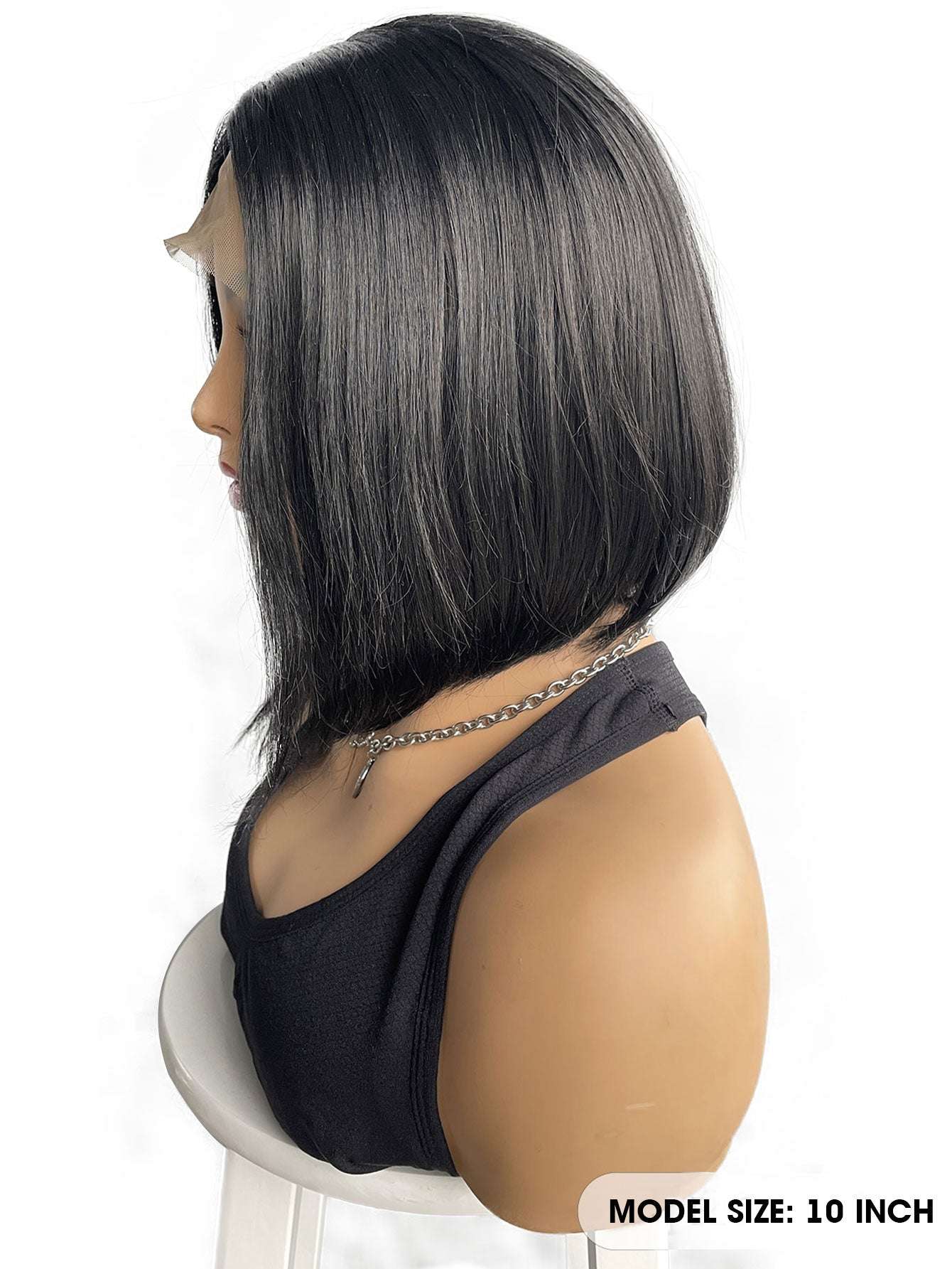 Resistant Short Bob Synthetic Lace Front Wig 10" - Fashionable & Versatile for All Occasions