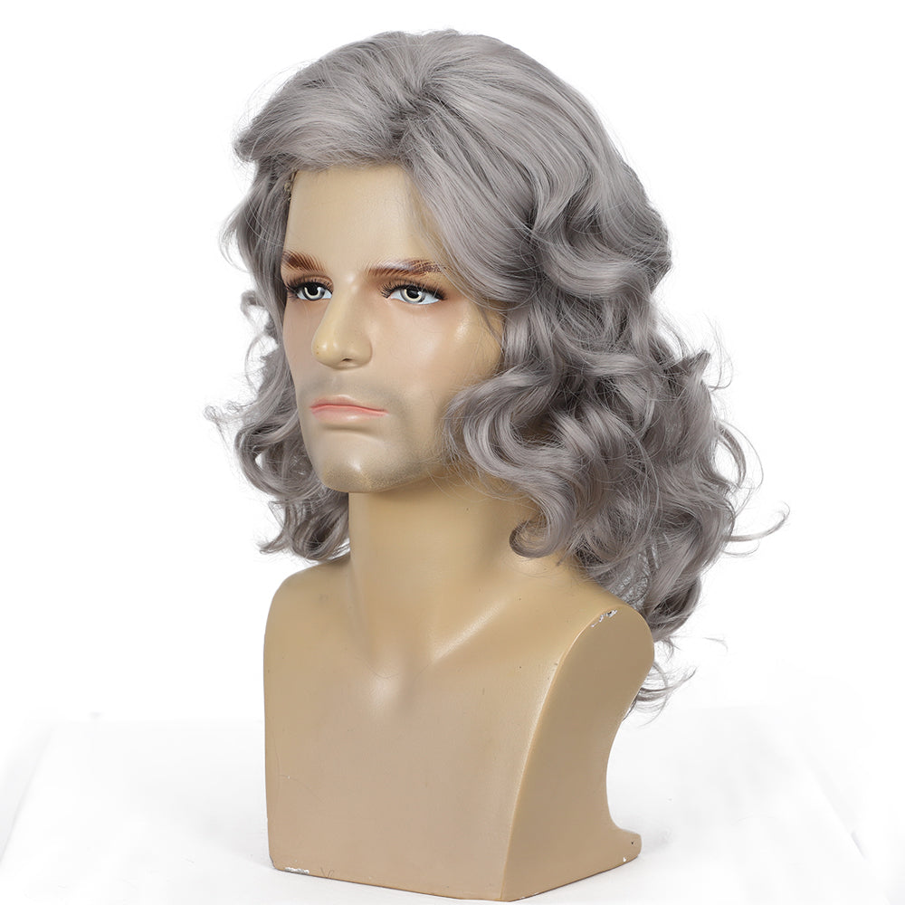 Men's Costume Wig  Fluffy Short Curly Wig for Halloween Cosplay Costume Wig