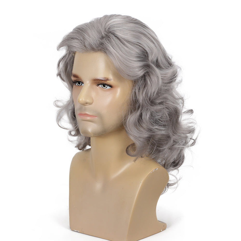 Men's Costume Wig  Fluffy Short Curly Wig for Halloween Cosplay Costume Wig