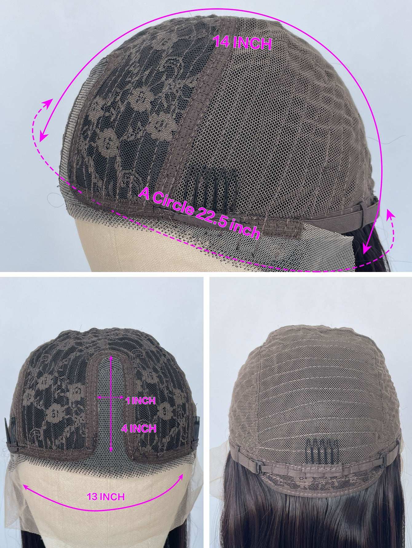 13x4x1 Lace Front Wig - Heat-Resistant Synthetic Hair, Pre-Cut, 200% Density, Wear and Go for Straight Hair