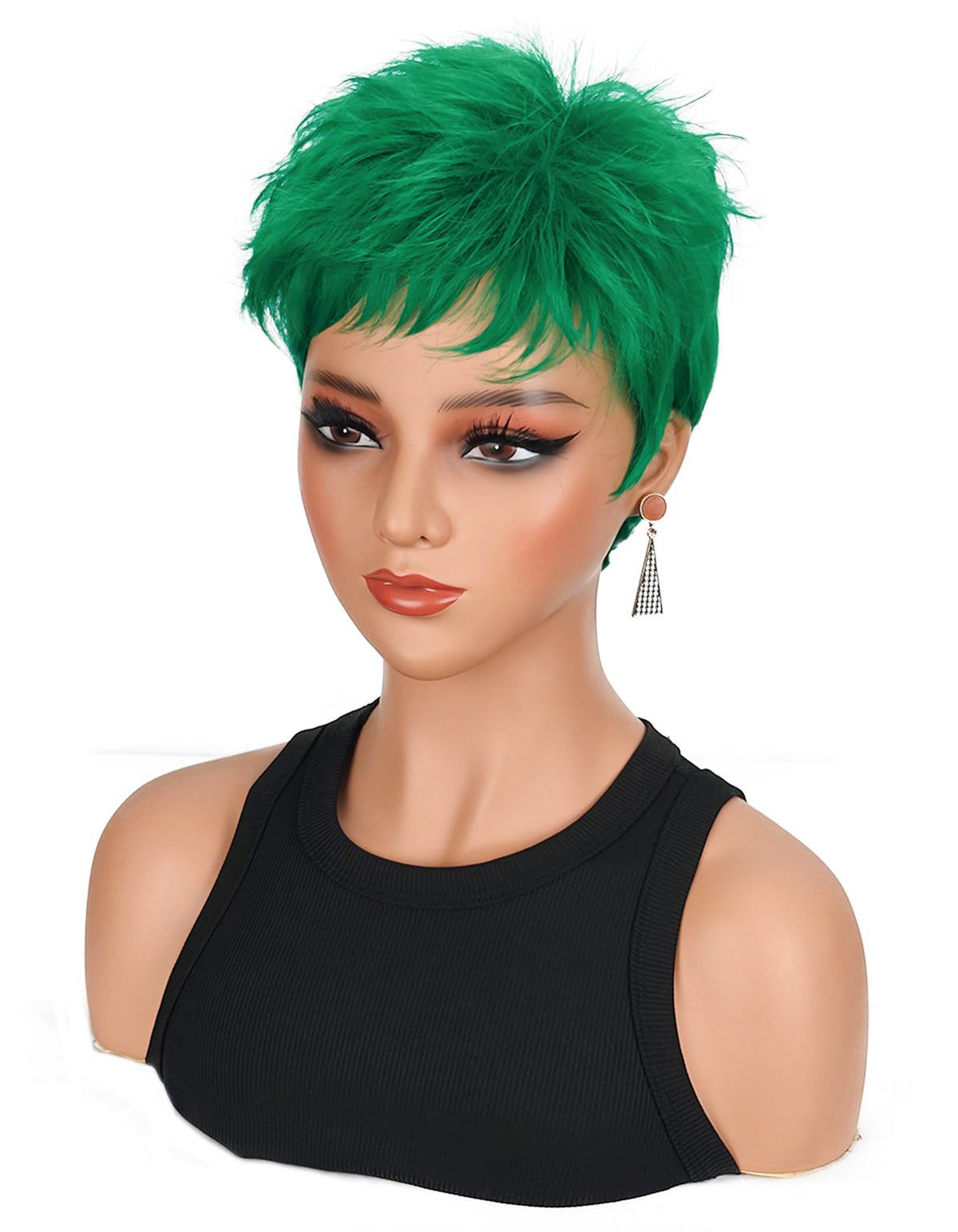 Youthful girl multi - colored wig - Fluffy, heat - resistant synthetic realistic hair strands, with multiple colors to choose from