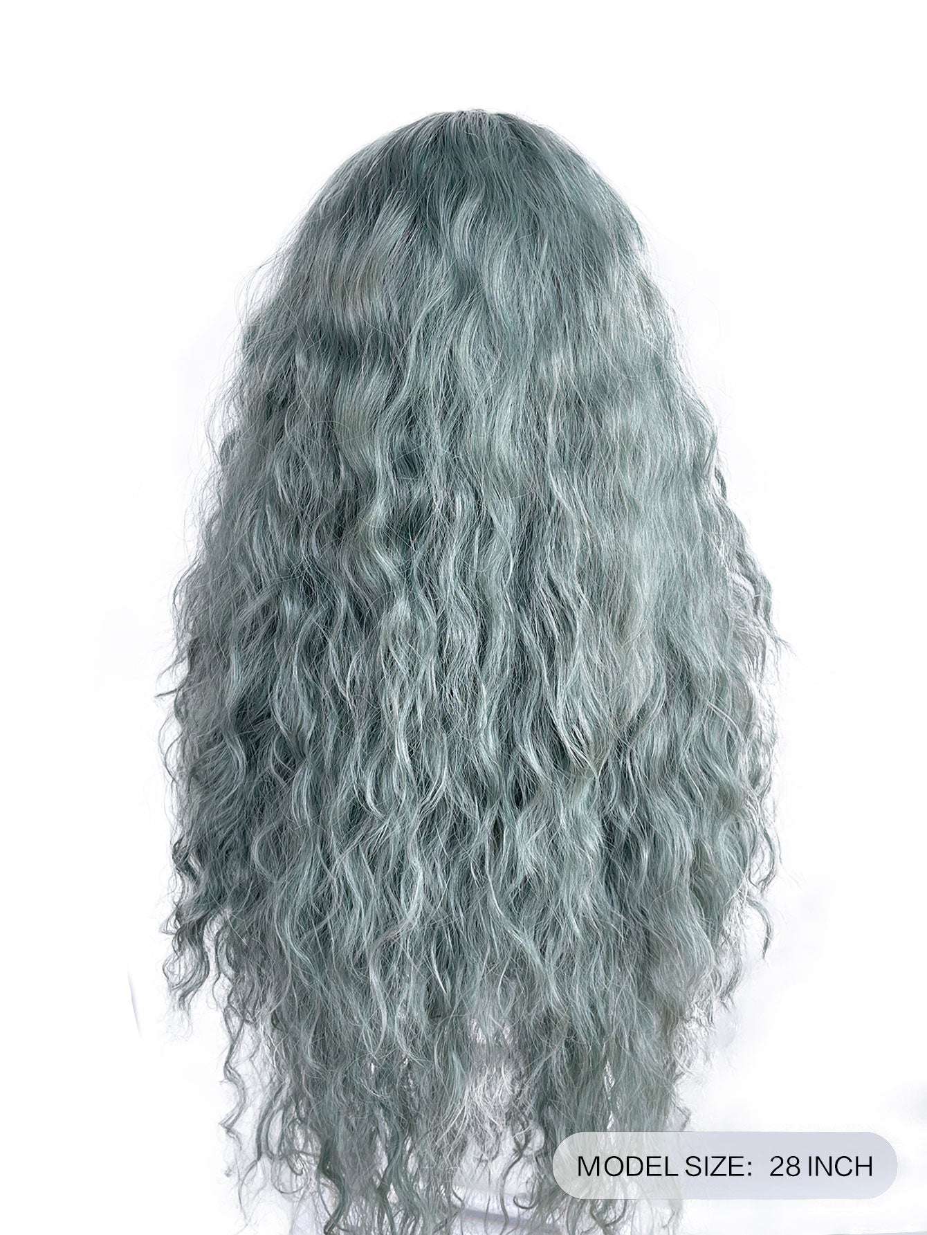 Green Pixie Long Wig Vibrant Green 200% Body Wave Wig  - High-Density Synthetic Hair for Women, Fashionable and Natural Look, Available