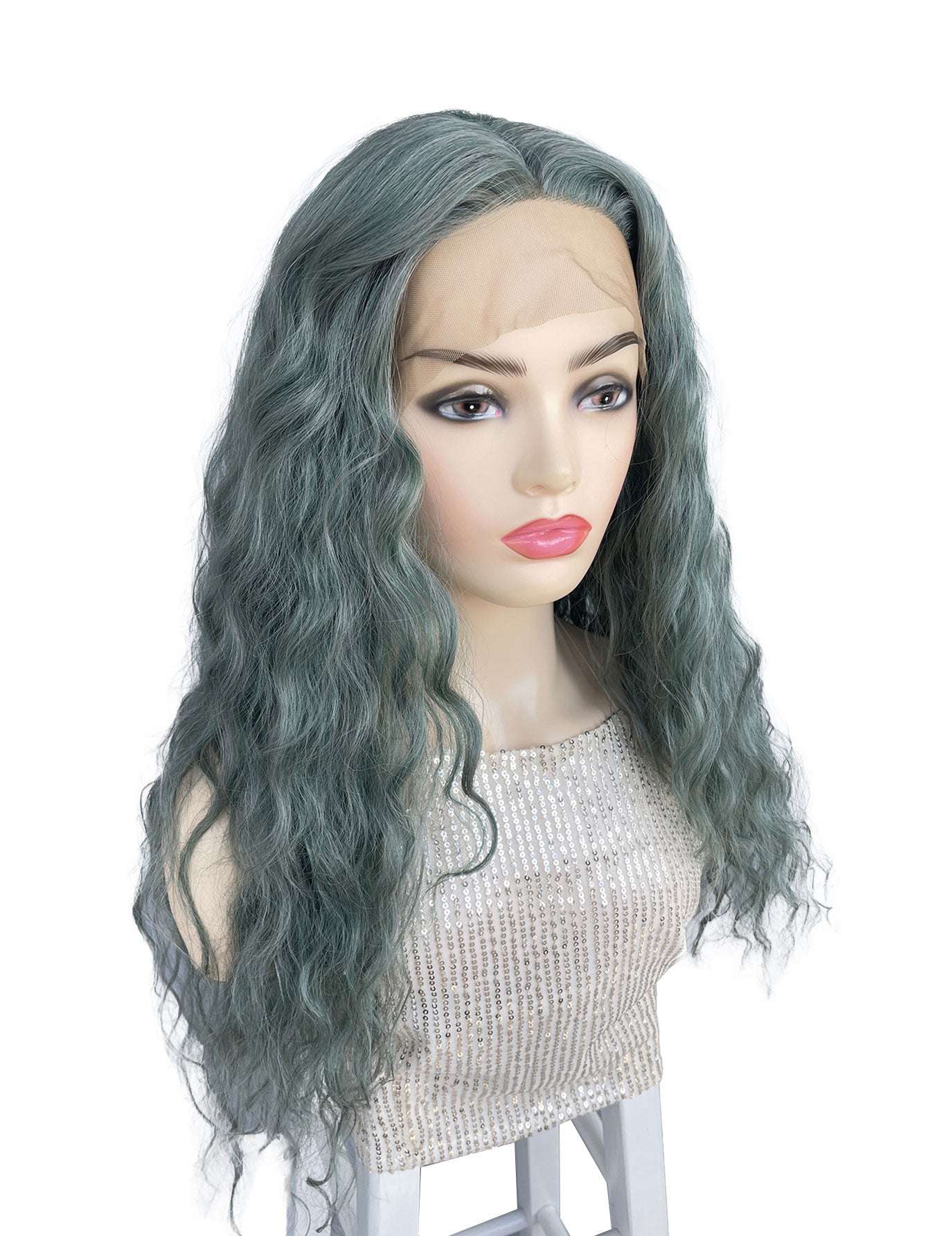 Green Pixie Long Wig Vibrant Green 200% Body Wave Wig  - High-Density Synthetic Hair for Women, Fashionable and Natural Look, Available