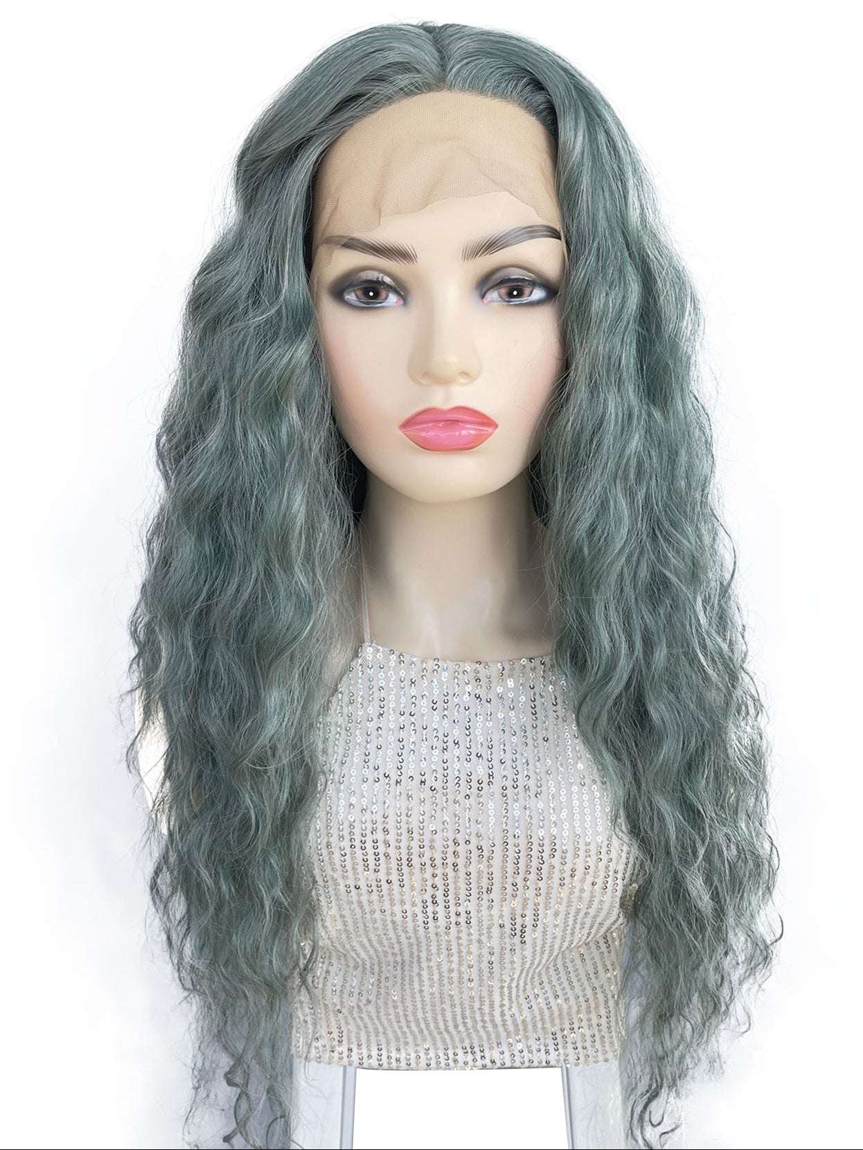 Green Pixie Long Wig Vibrant Green 200% Body Wave Wig  - High-Density Synthetic Hair for Women, Fashionable and Natural Look, Available