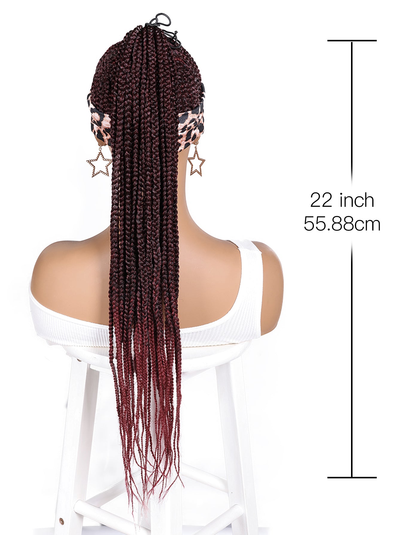 Women's Basic Woven Wig with Leopard Print Headband, 100% Normal Temperature Fiber, Straight Hair, Rose Net Cap, 130% Density, Synthetic Braided Wig Suitable for All Users