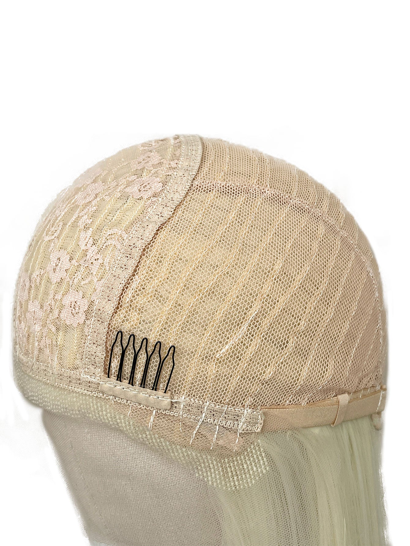 13*4*1T Partial Lace Wig 32-Inch Golden Long Straight Synthetic Wig Suitable For Daily Party And Festival Wear