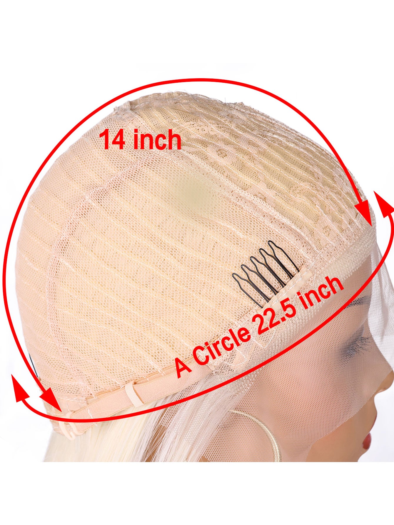 13*4*1T Partial Lace Wig 32-Inch Golden Long Straight Synthetic Wig Suitable For Daily Party And Festival Wear